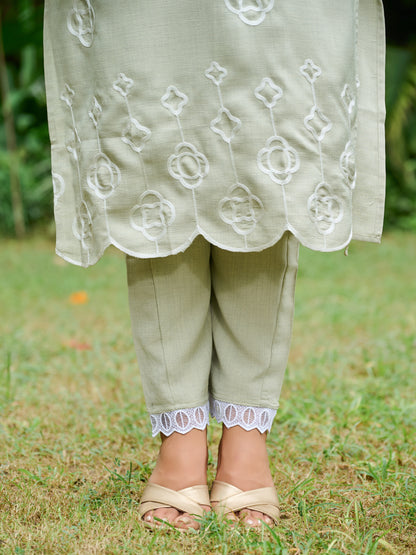 Sitara Floral Printed Kurta Set With Trouser & Dupatta