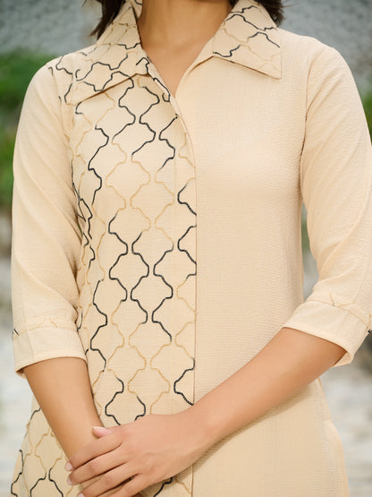 Siya Lycra Silk Embroidered Co-ord Set