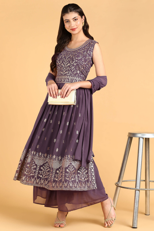 Mauve Kurti Set