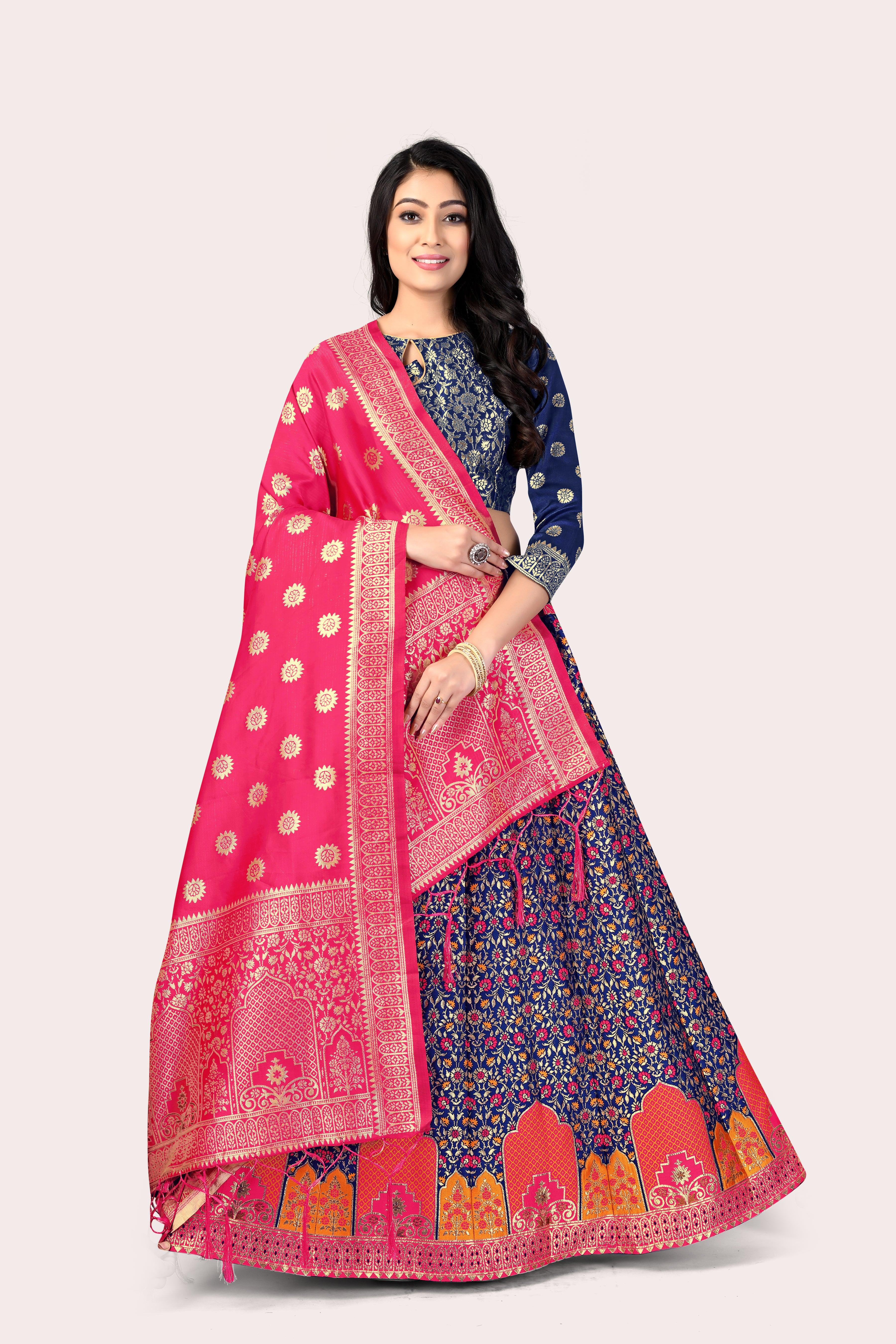 Timeless Treasure: Banarasi Lehenga Choli Set - Decize Clothing