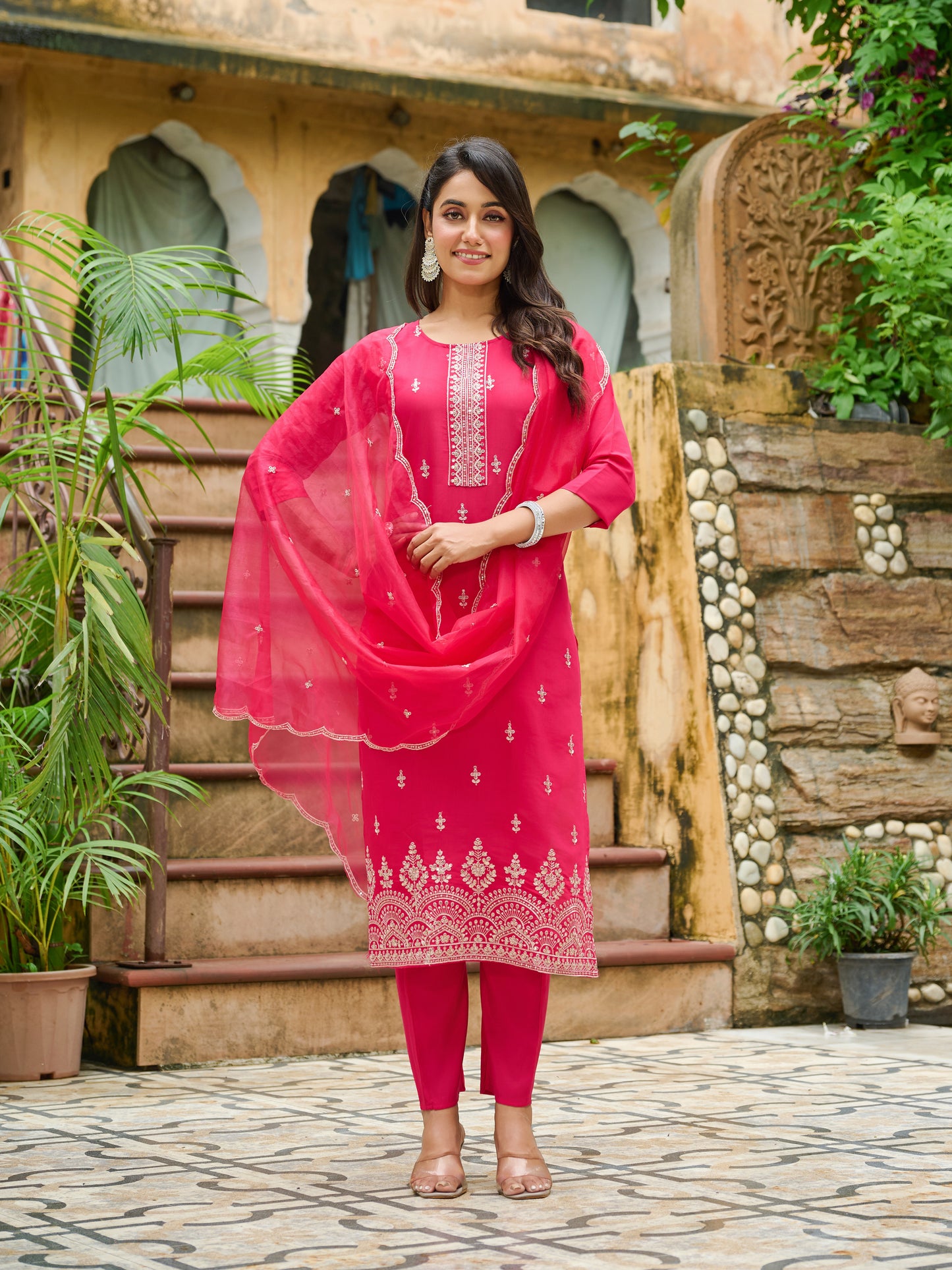 Zyra Embroidered Kurta Set with Dupatta