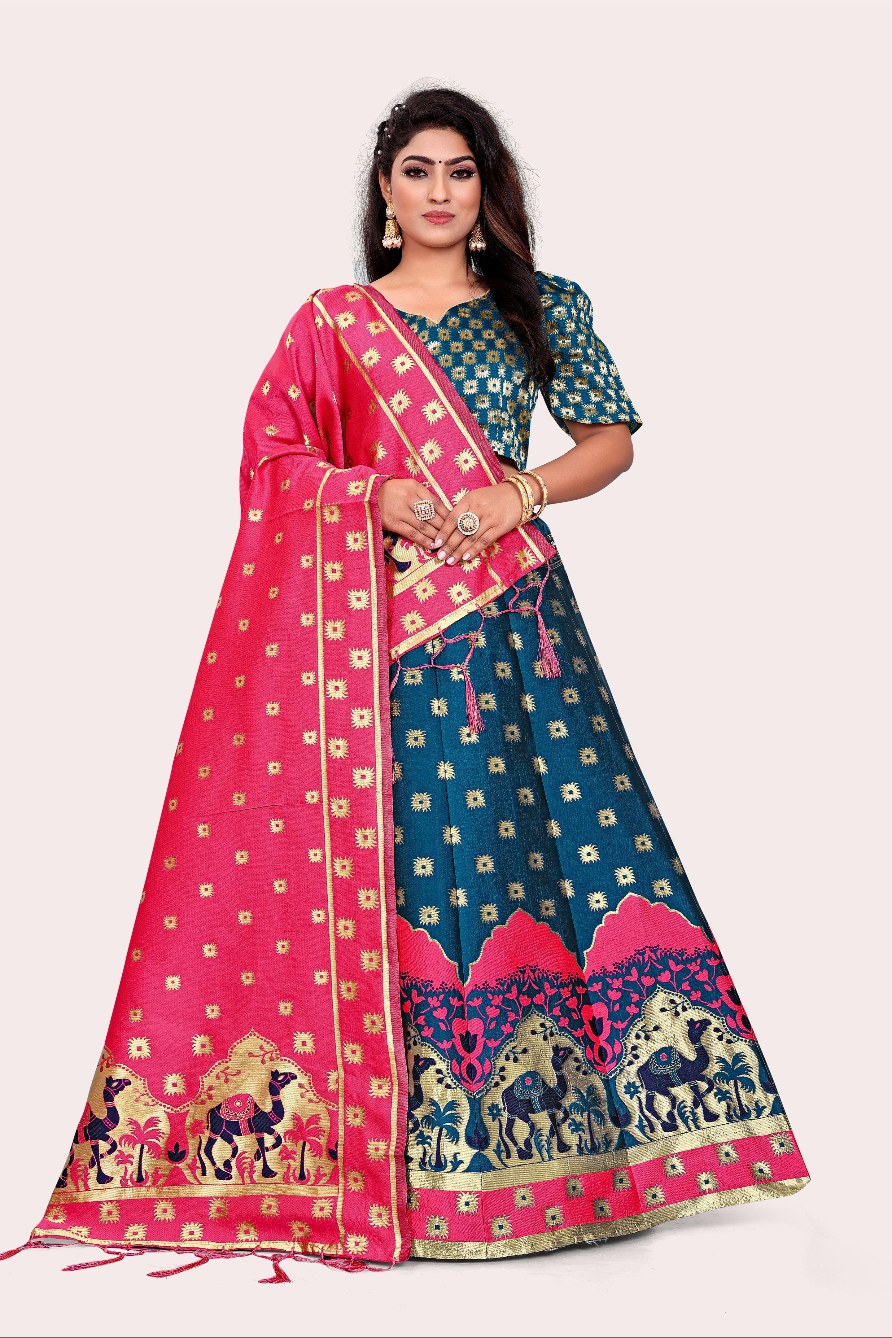 Timeless Treasure: Banarasi Lehenga Choli Set with Dupatta - Decize Clothing