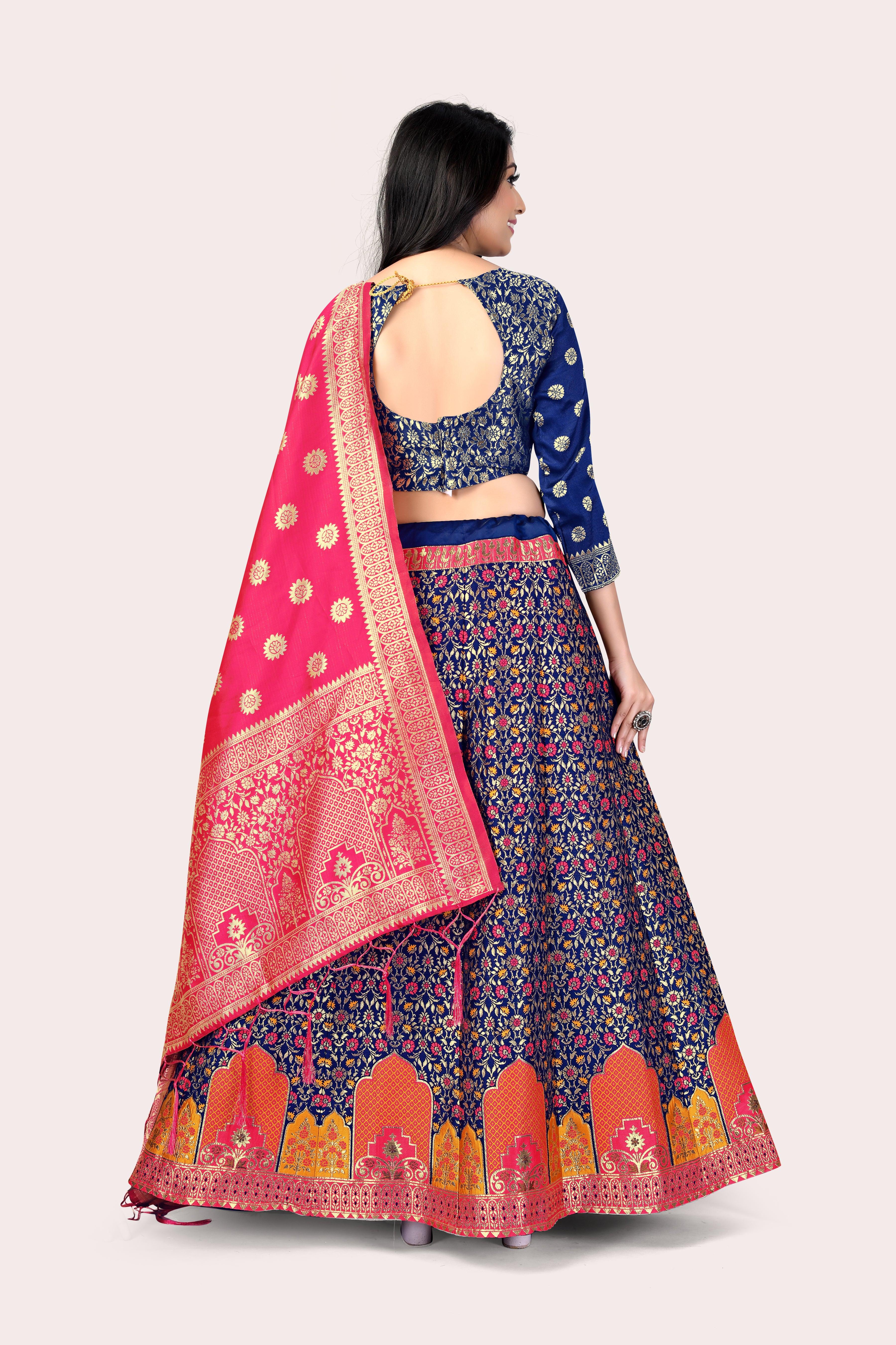 Timeless Treasure: Banarasi Lehenga Choli Set - Decize Clothing