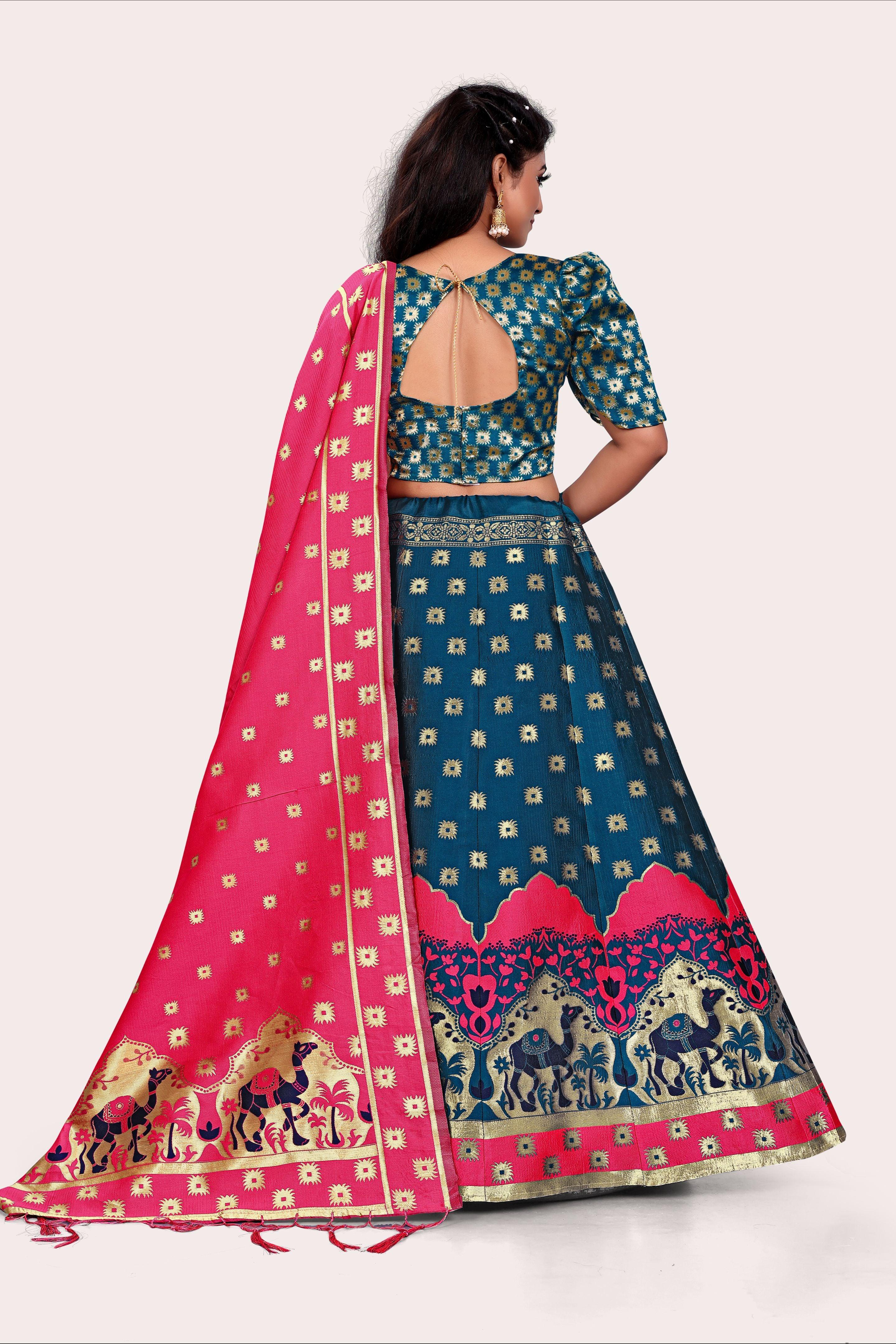 Timeless Treasure: Banarasi Lehenga Choli Set with Dupatta - Decize Clothing