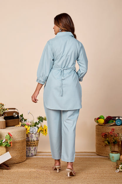 Noor Pure Cotton Embroidered Co-ord Set