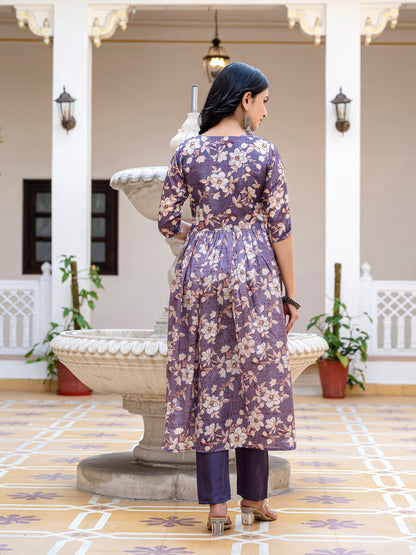 Tanisha Floral Printed Kurta Set with Dupatta
