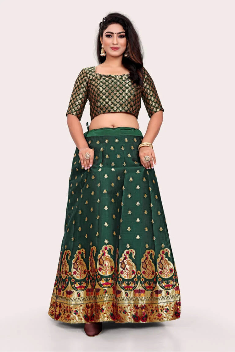 Banarasi Lehenga Choli Set With Keri Designs