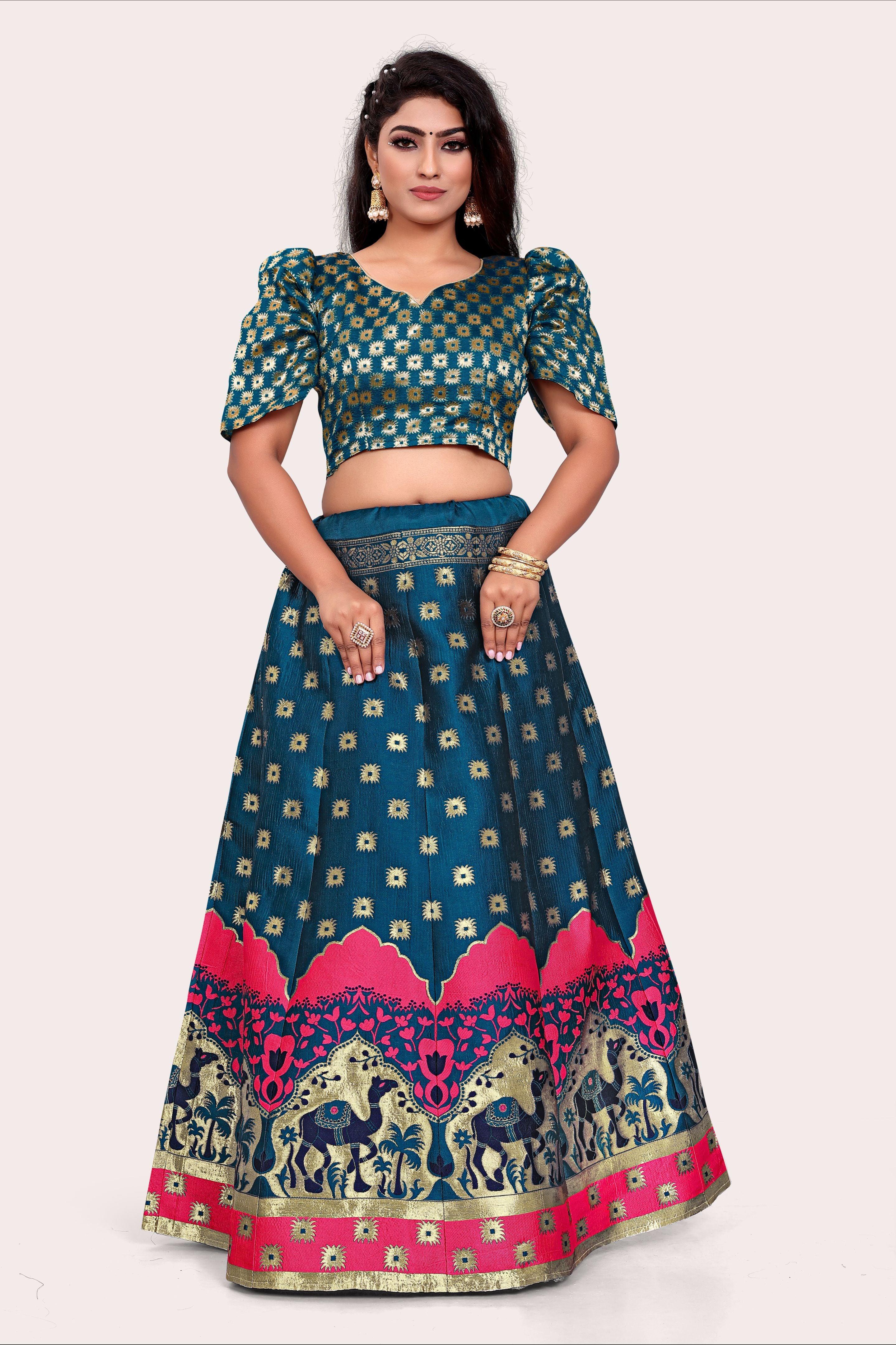 Timeless Treasure: Banarasi Lehenga Choli Set with Dupatta - Decize Clothing