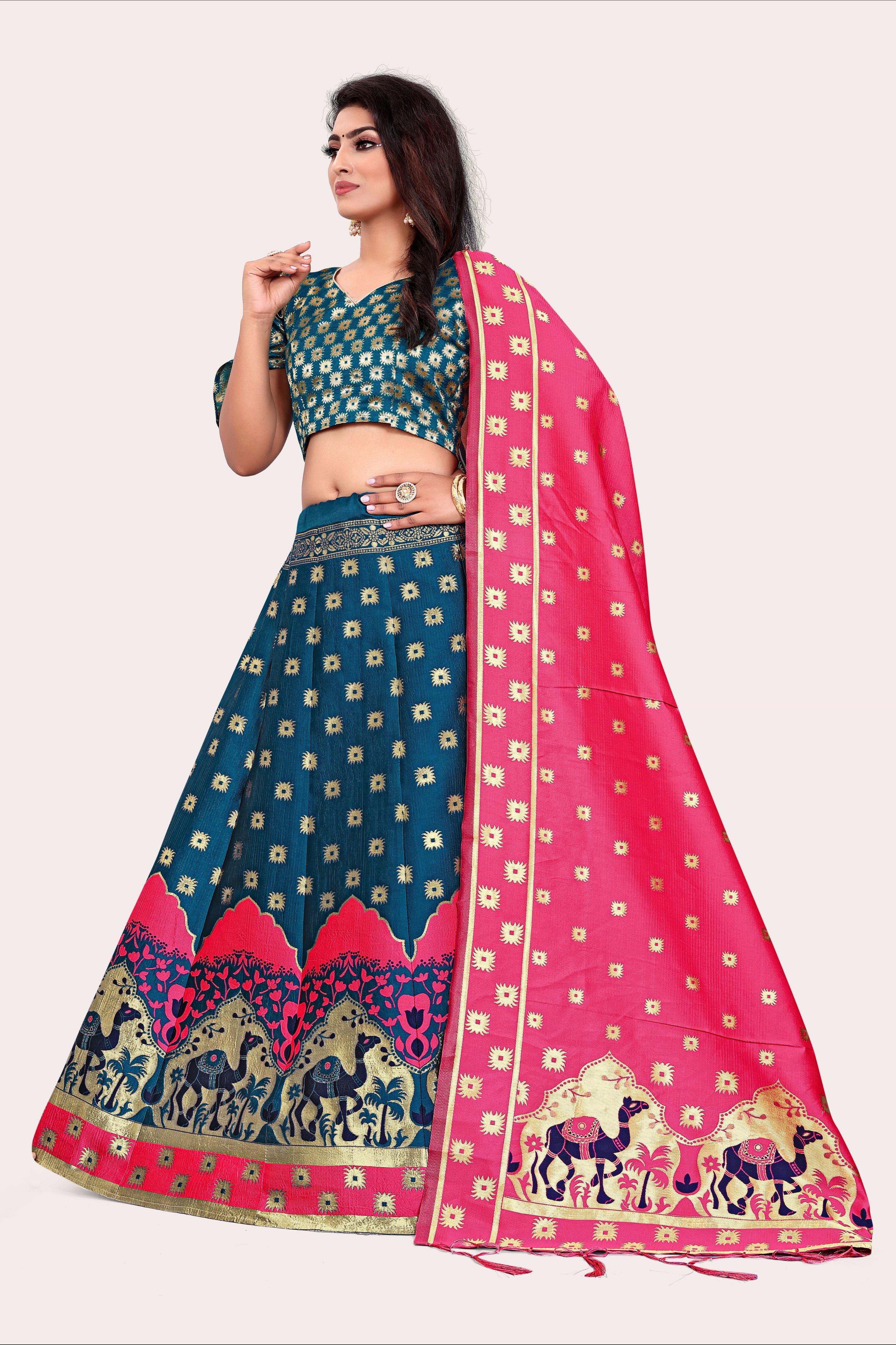 Timeless Treasure: Banarasi Lehenga Choli Set with Dupatta - Decize Clothing