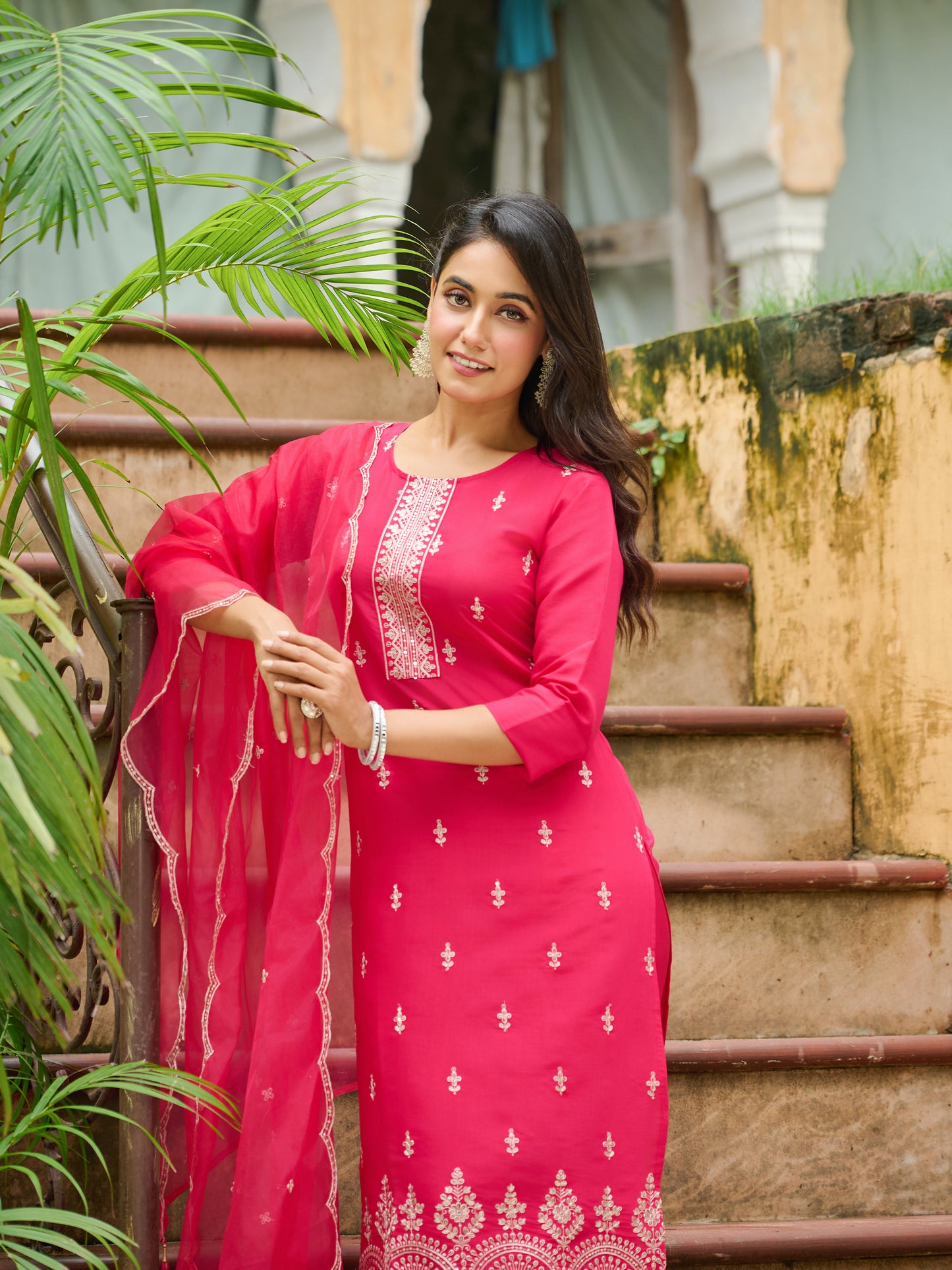 Zyra Embroidered Kurta Set with Dupatta