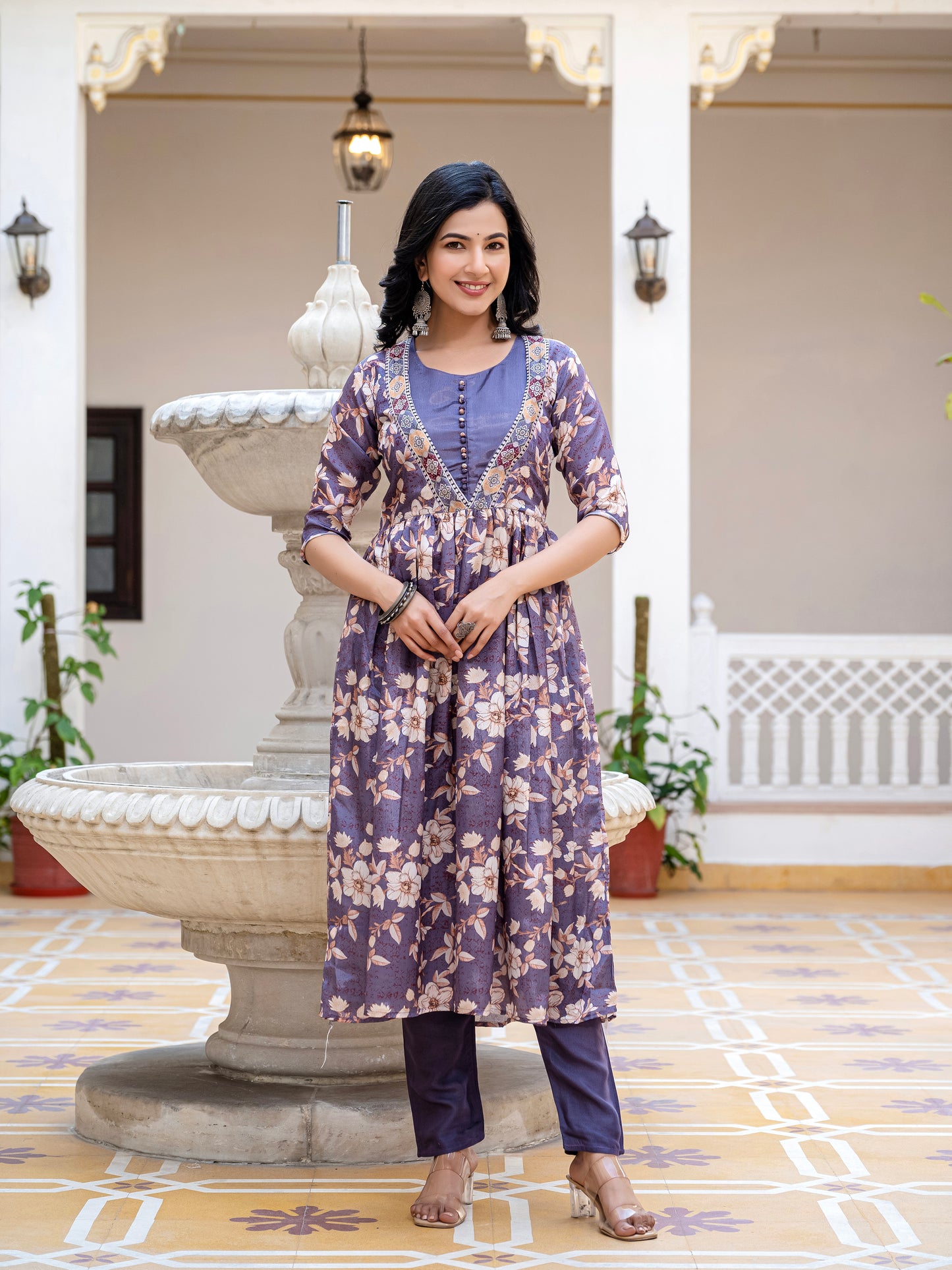 Tanisha Floral Printed Kurta Set with Dupatta