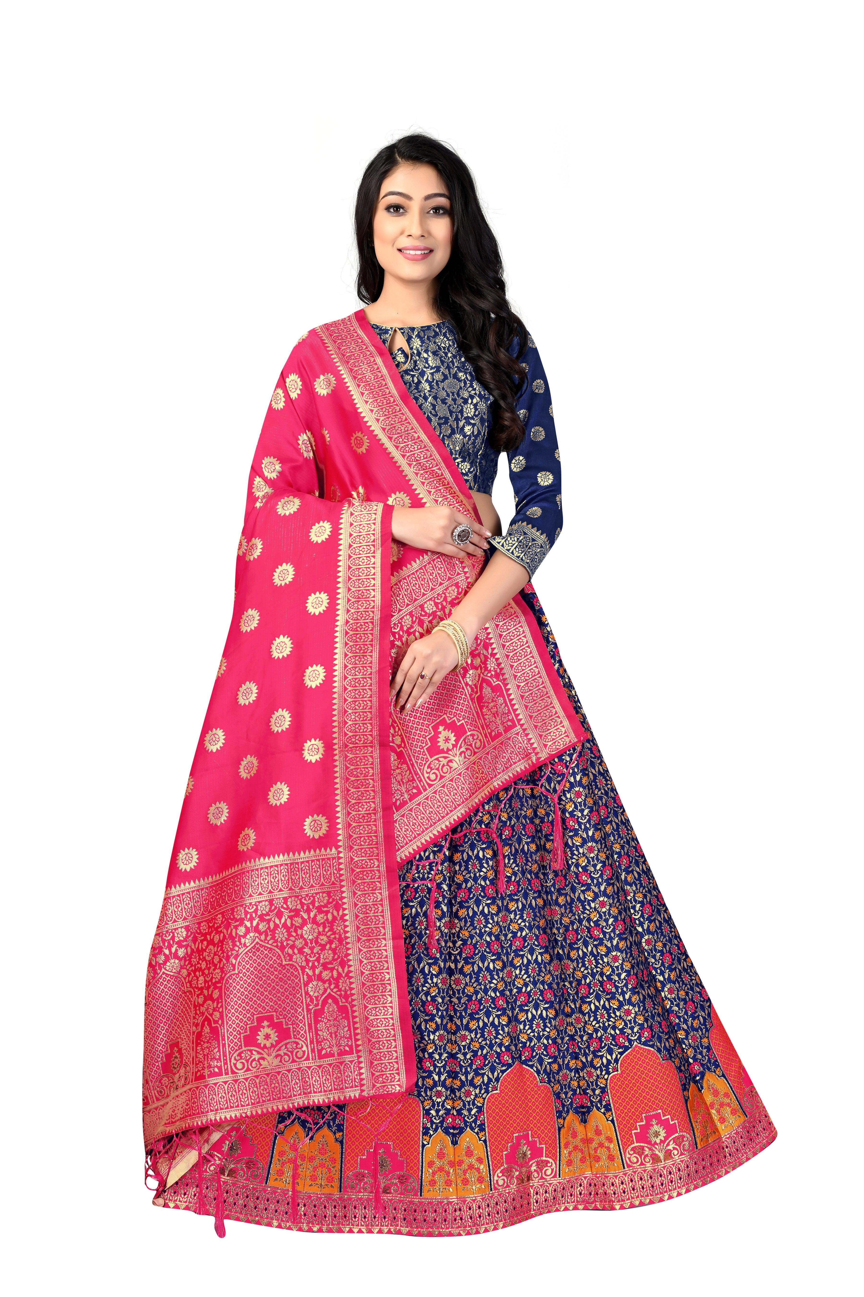 Timeless Treasure: Banarasi Lehenga Choli Set - Decize Clothing