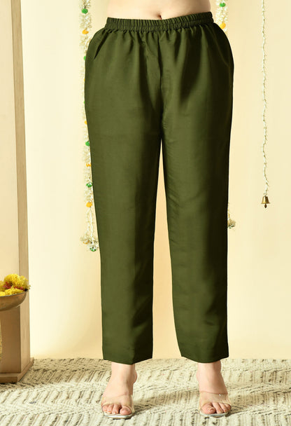 Gulab Embroidered Silk Kurta with Trouser & Dupatta