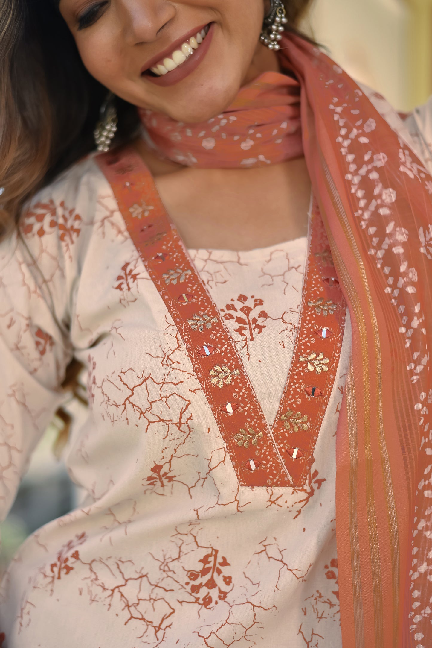 Aarunya Bloom Cotton Kurta Set with Dupatta