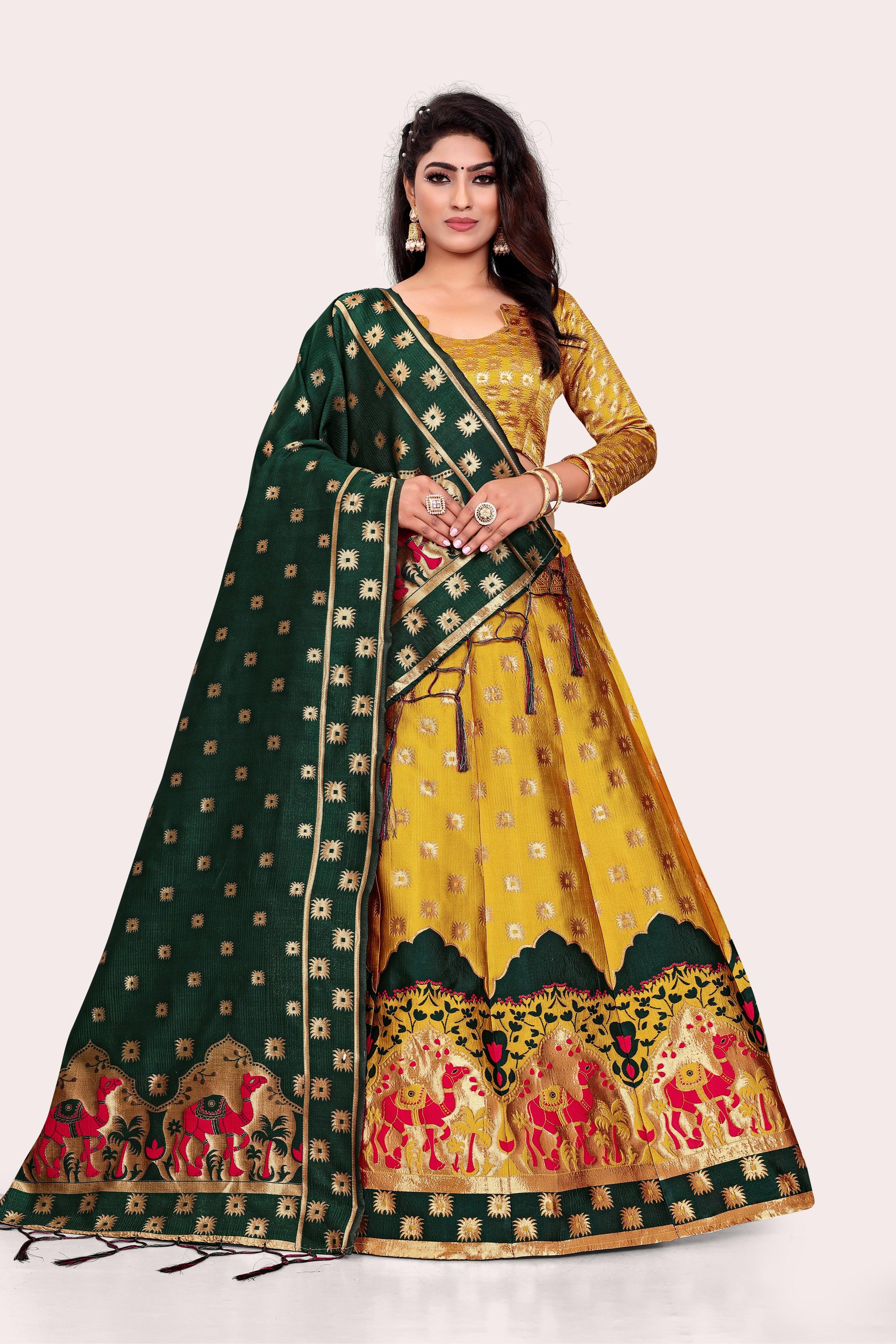 Timeless Treasure: Banarasi Lehenga Choli Set with Dupatta - Decize Clothing