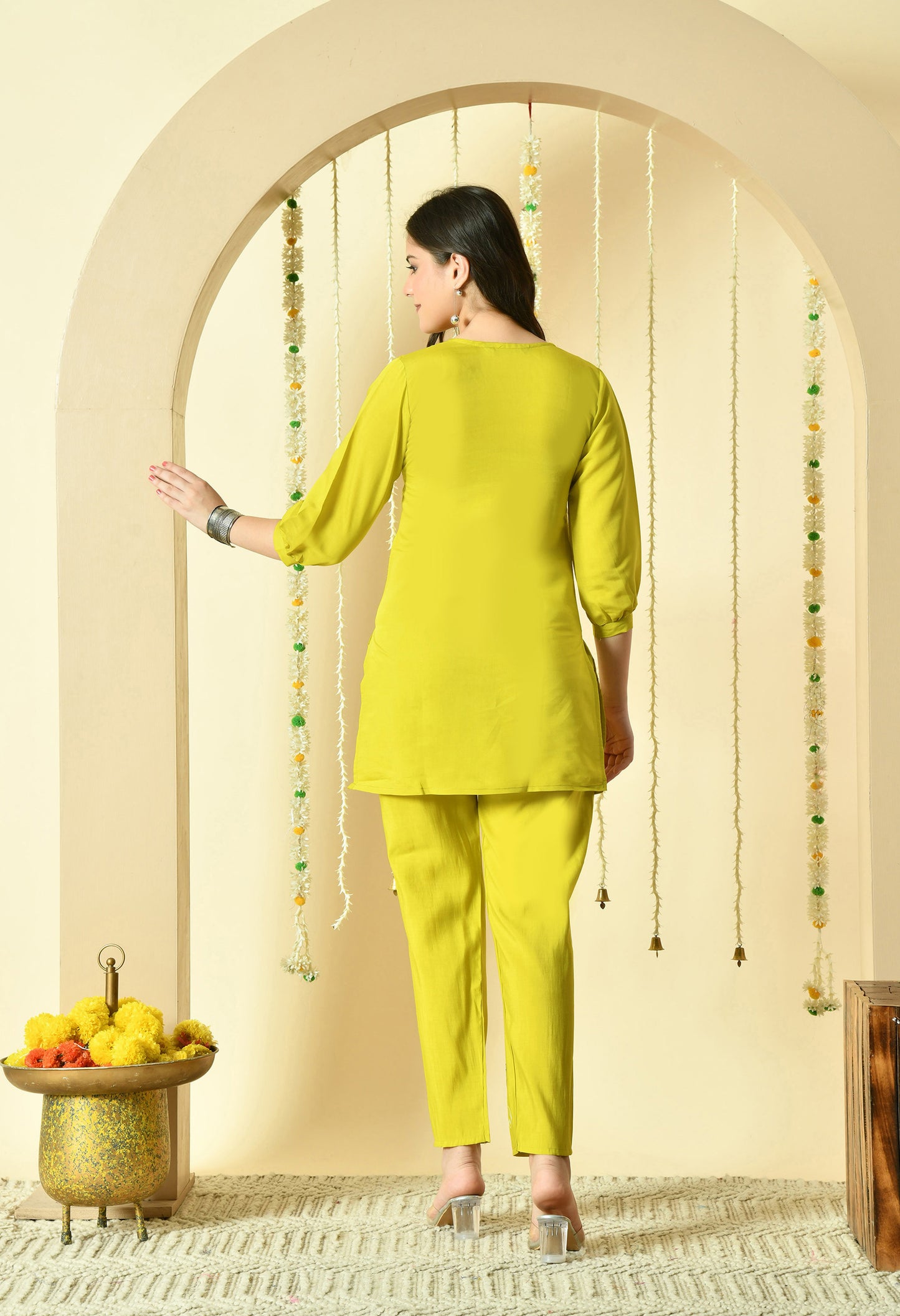 Amara Pure Silk Embroidered Co-ord Set