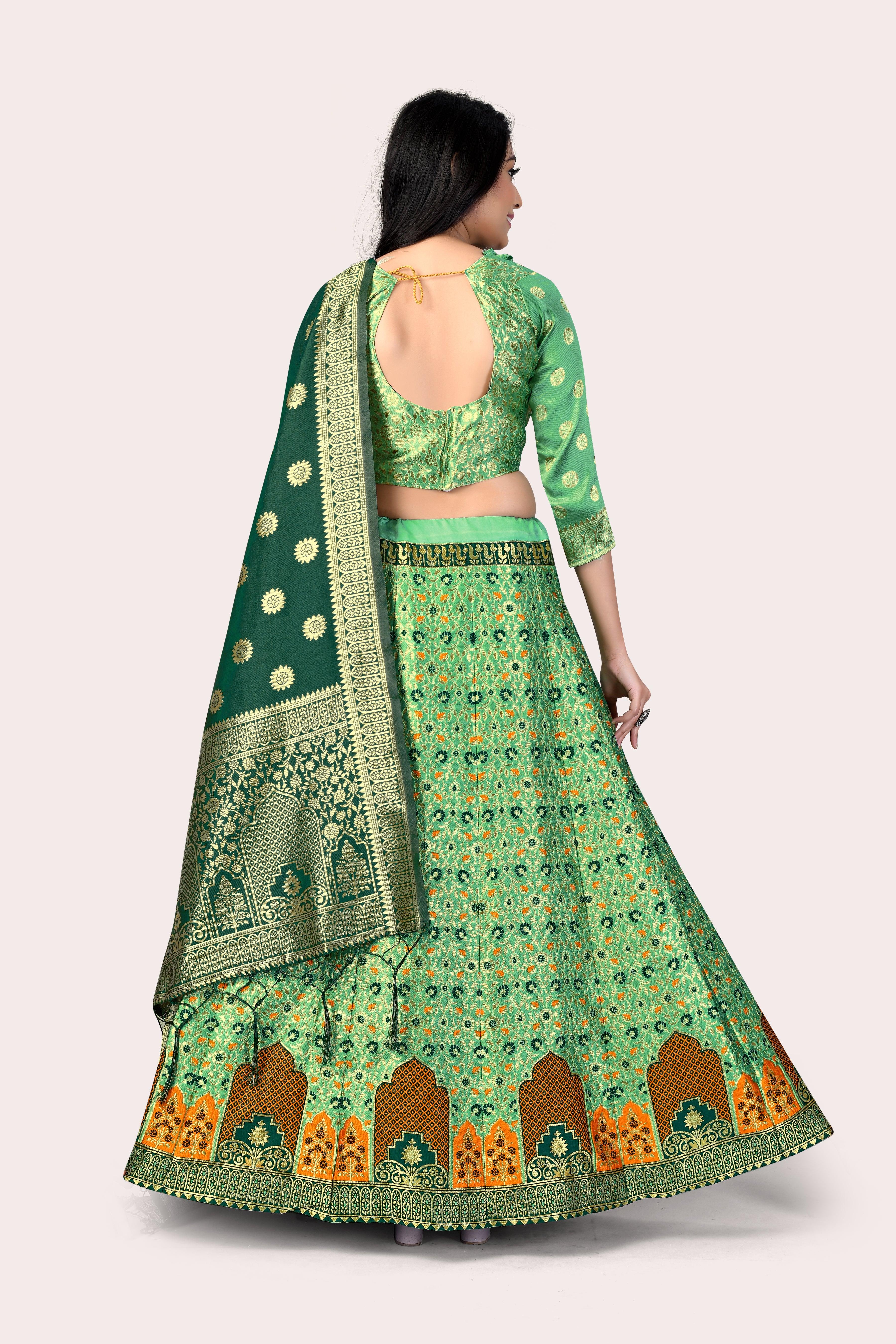 Timeless Treasure: Banarasi Lehenga Choli Set - Decize Clothing