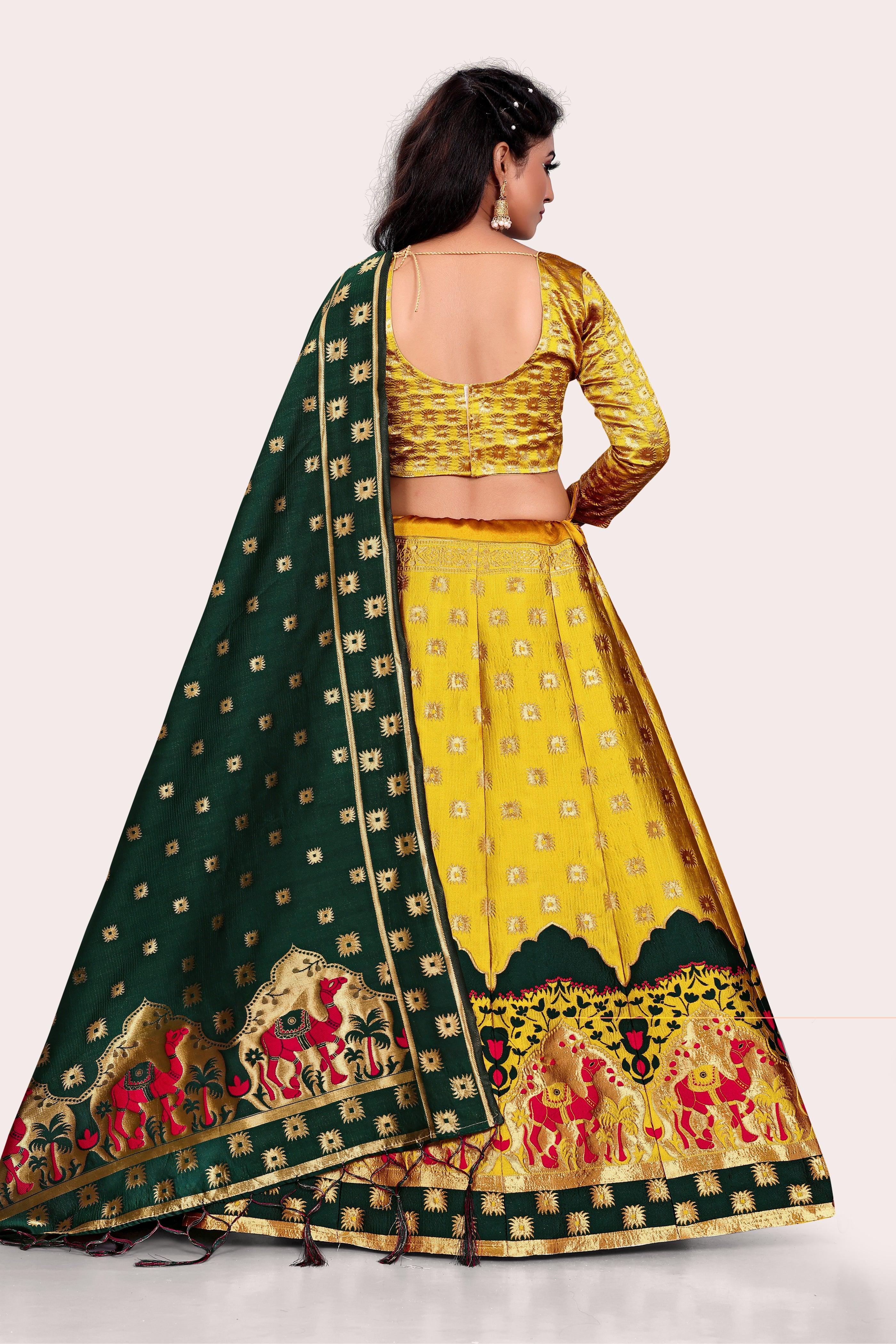 Timeless Treasure: Banarasi Lehenga Choli Set with Dupatta - Decize Clothing