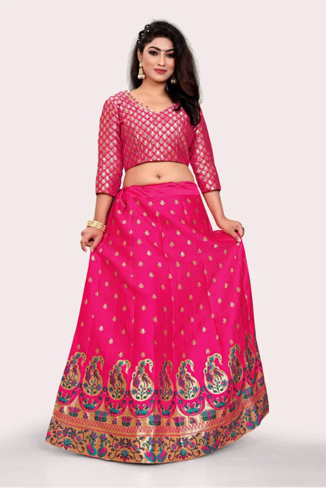 Banarasi Lehenga Choli Set With Keri Designs