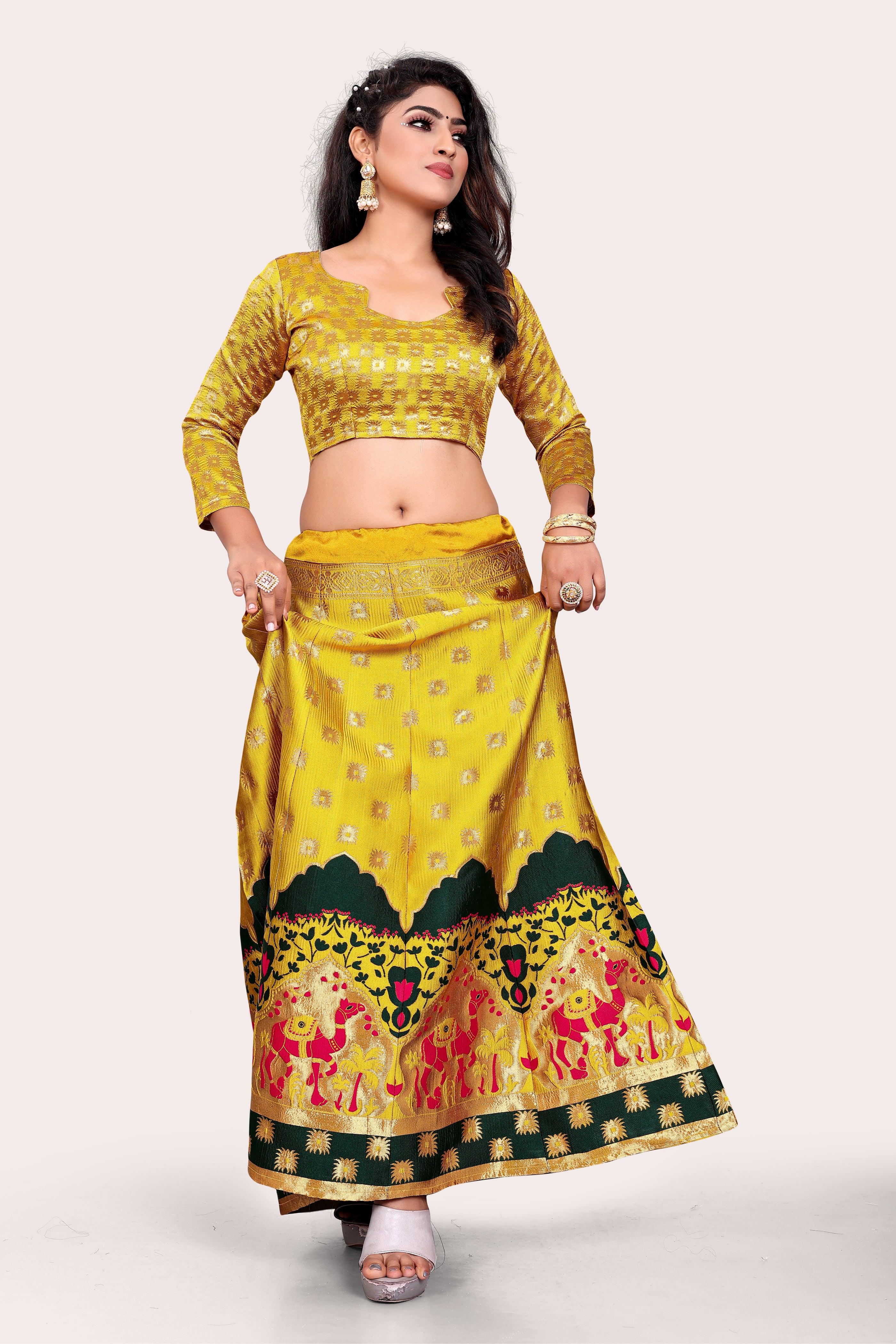 Timeless Treasure: Banarasi Lehenga Choli Set with Dupatta - Decize Clothing