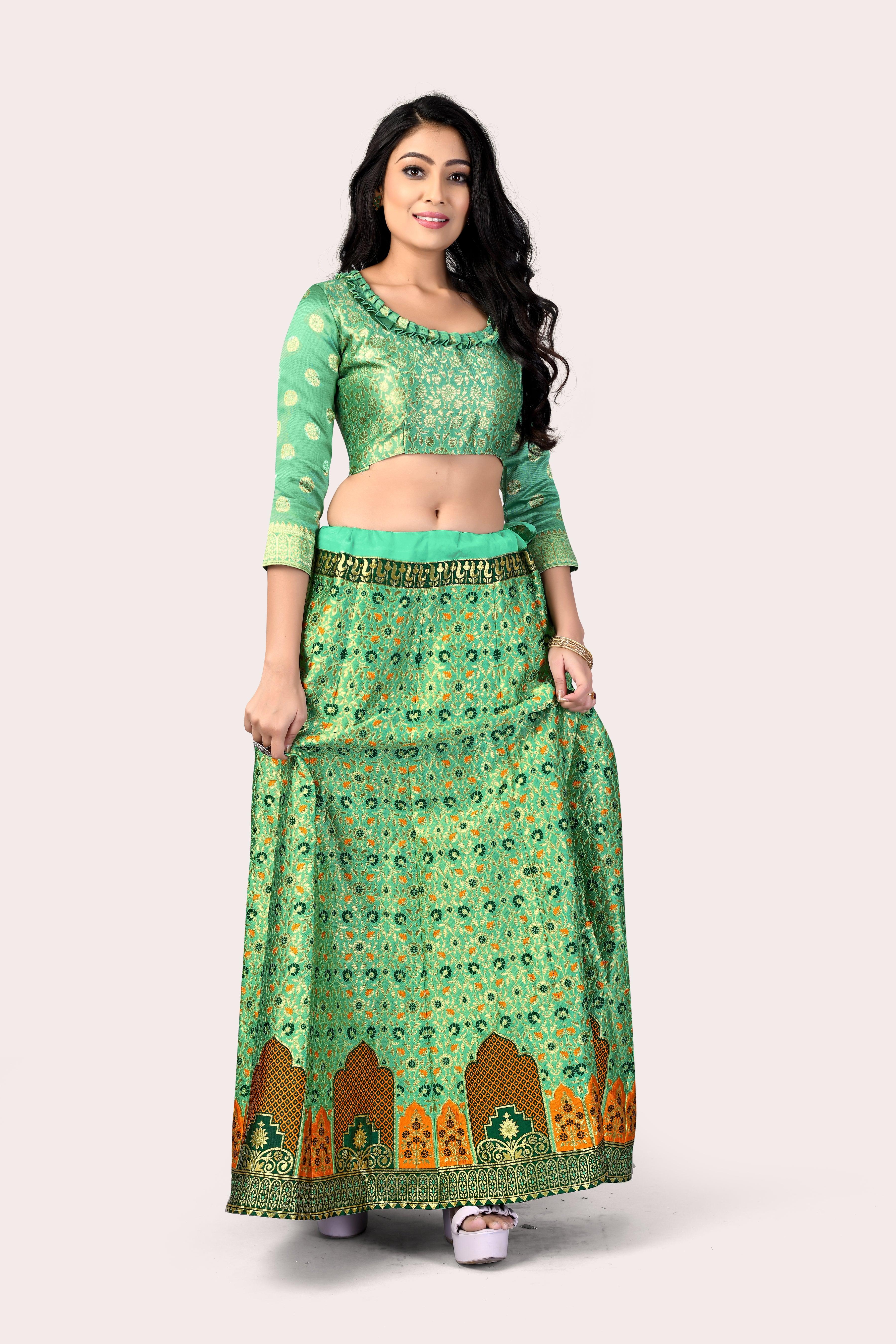 Timeless Treasure: Banarasi Lehenga Choli Set - Decize Clothing