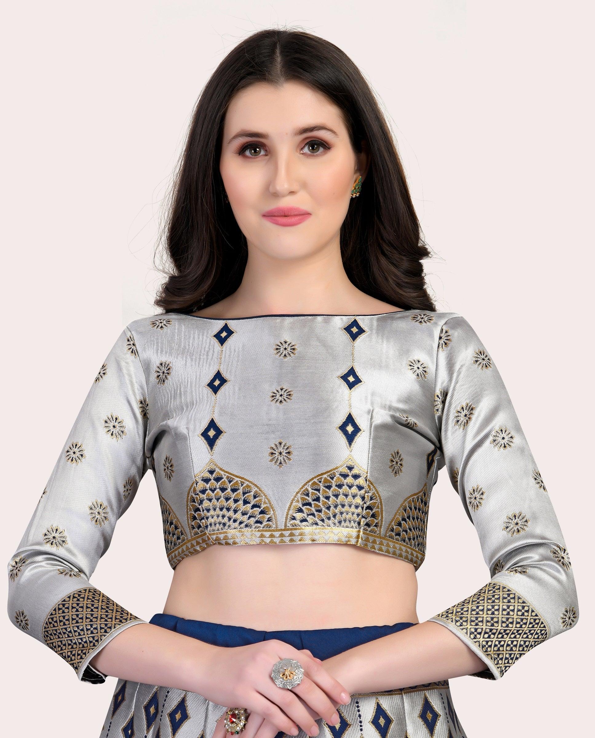 Royal Radiance: Banarasi Lehenga Choli Set with Dupatta - Decize Clothing