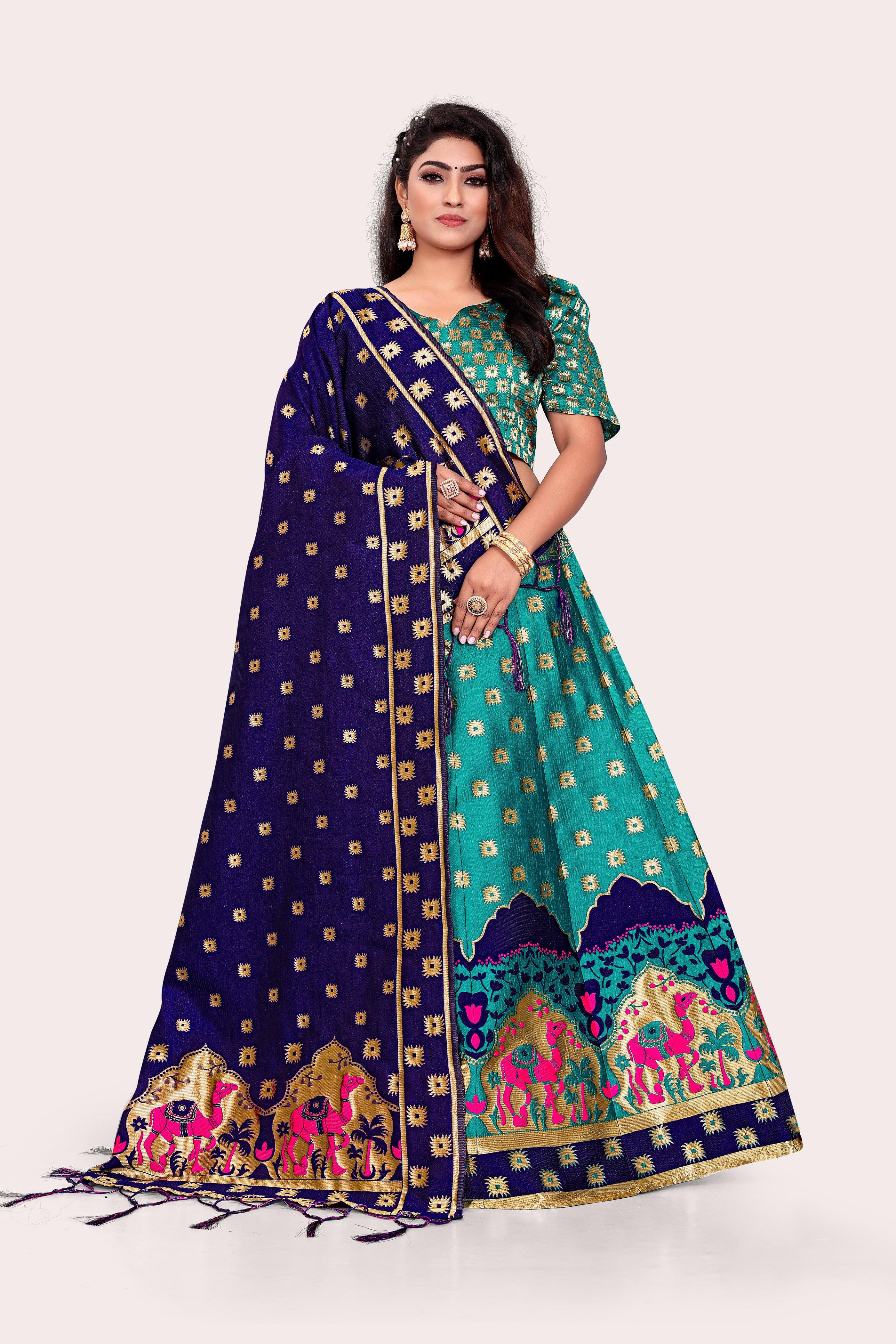 Timeless Treasure: Banarasi Lehenga Choli Set with Dupatta - Decize Clothing