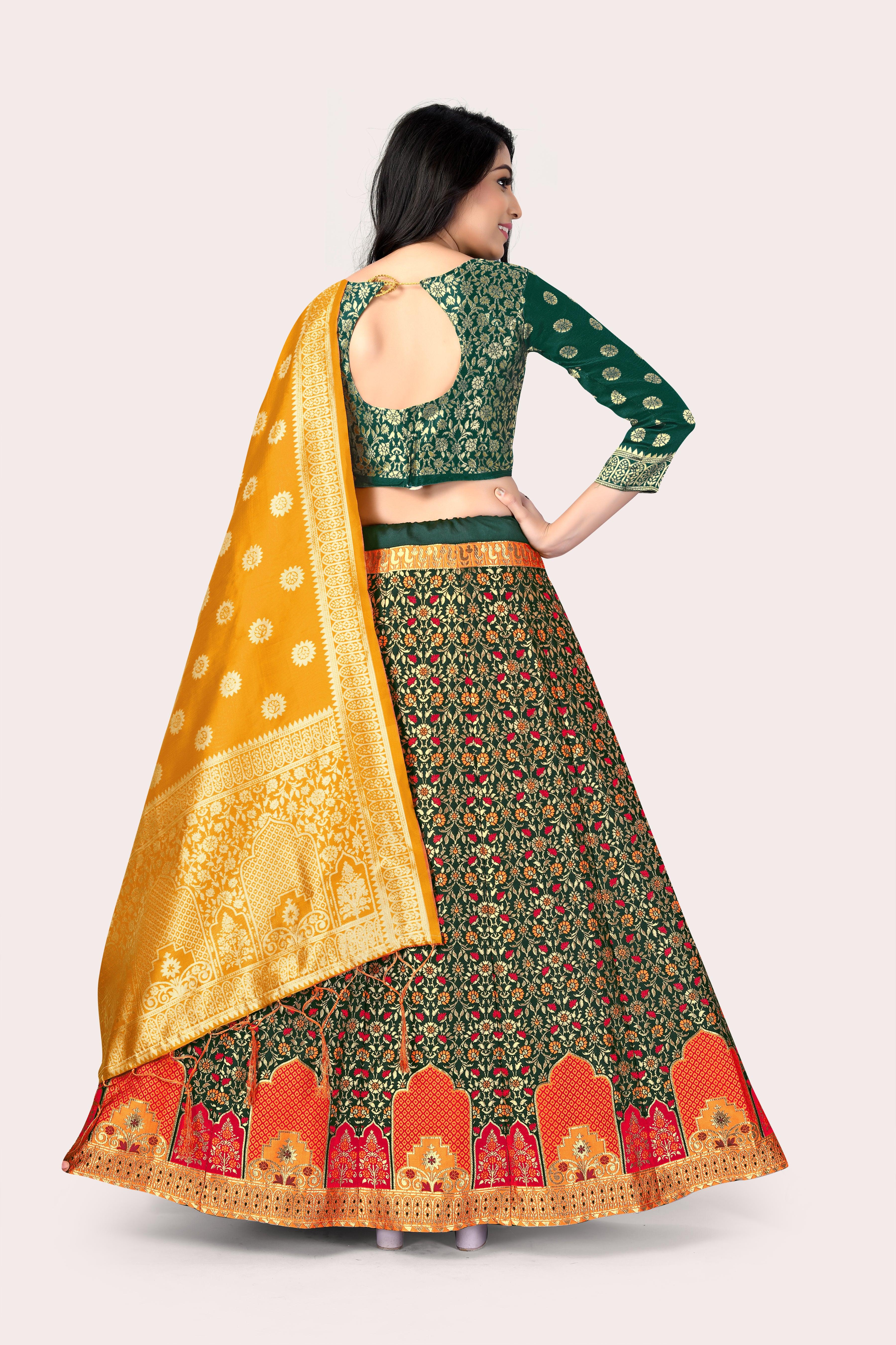 Timeless Treasure: Banarasi Lehenga Choli Set - Decize Clothing