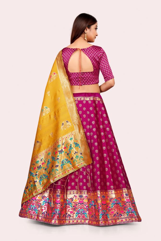 Exquisite Elegance: Banarasi Lehenga Choli with Dupatta - Decize Clothing