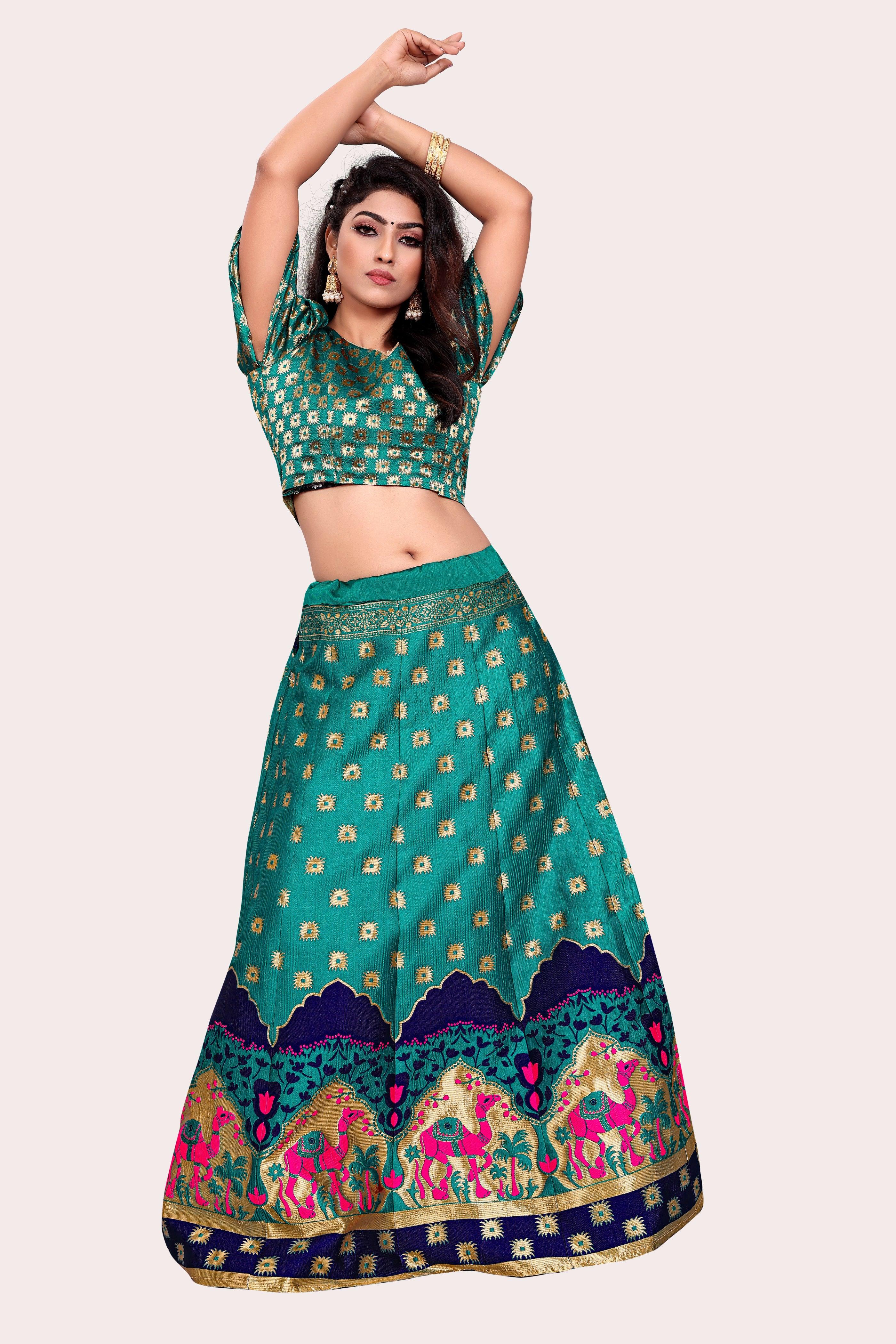 Timeless Treasure: Banarasi Lehenga Choli Set with Dupatta - Decize Clothing