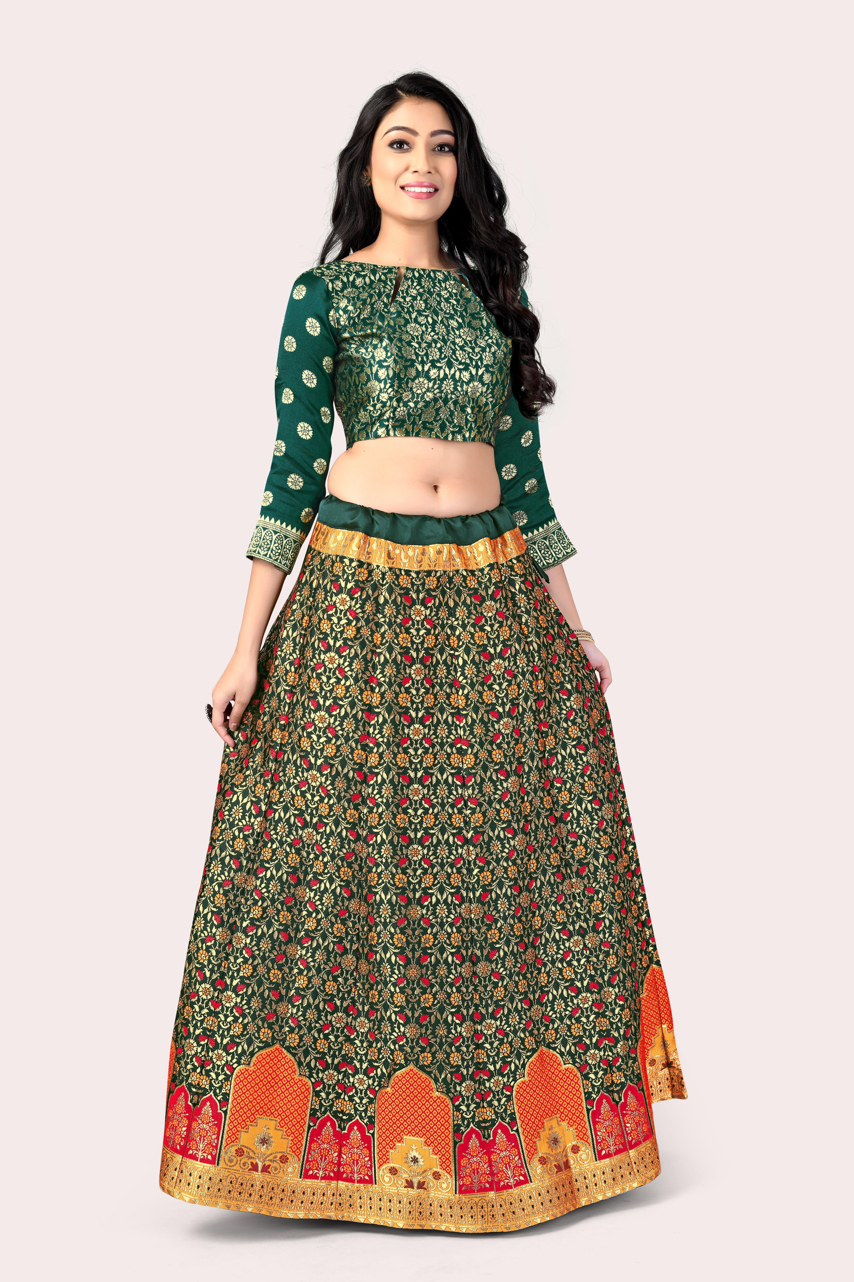 Timeless Treasure: Banarasi Lehenga Choli Set - Decize Clothing