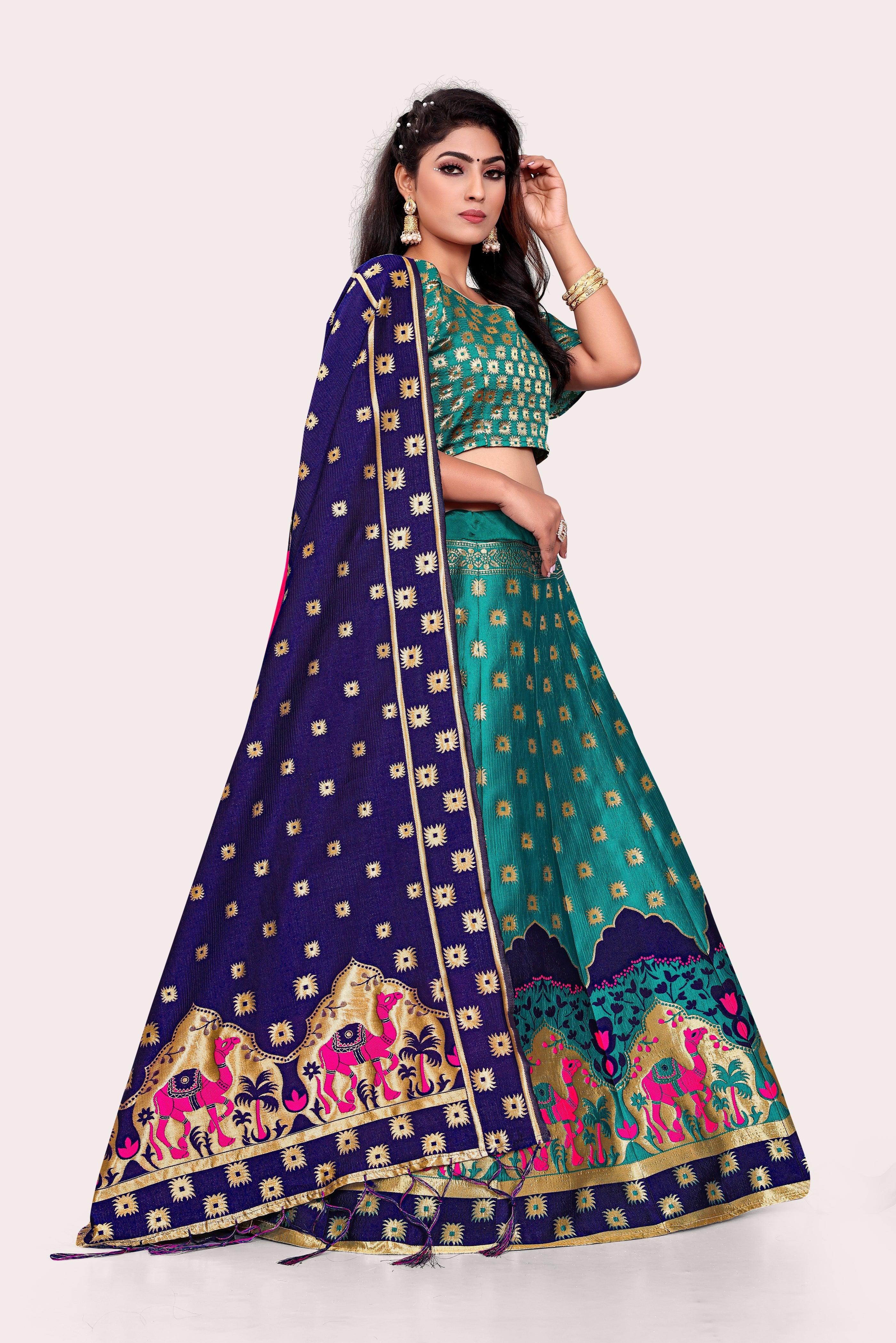 Timeless Treasure: Banarasi Lehenga Choli Set with Dupatta - Decize Clothing