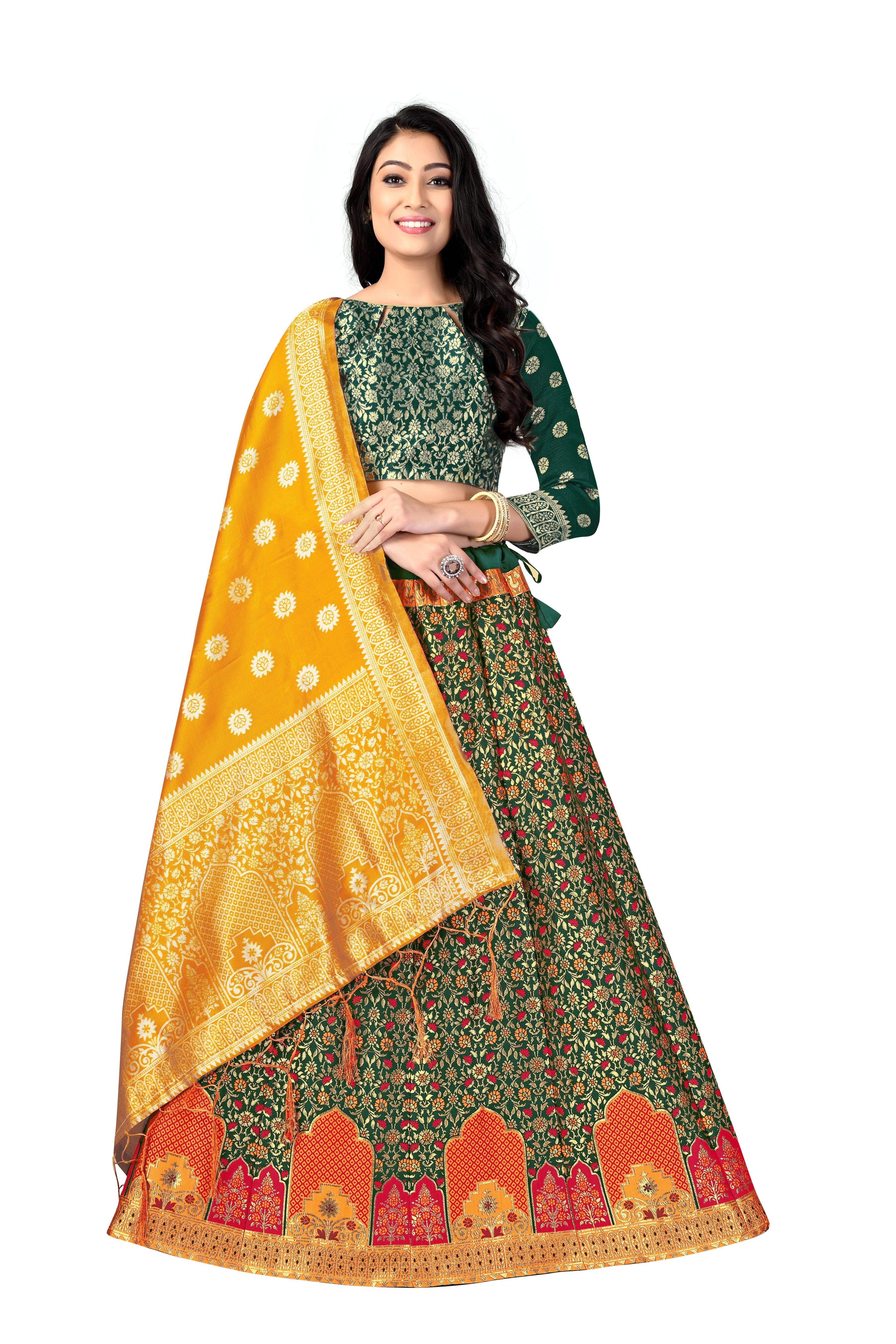 Timeless Treasure: Banarasi Lehenga Choli Set - Decize Clothing