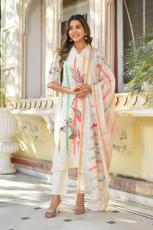 PASTEL GLOW KURTA SET WITH DUPATTA