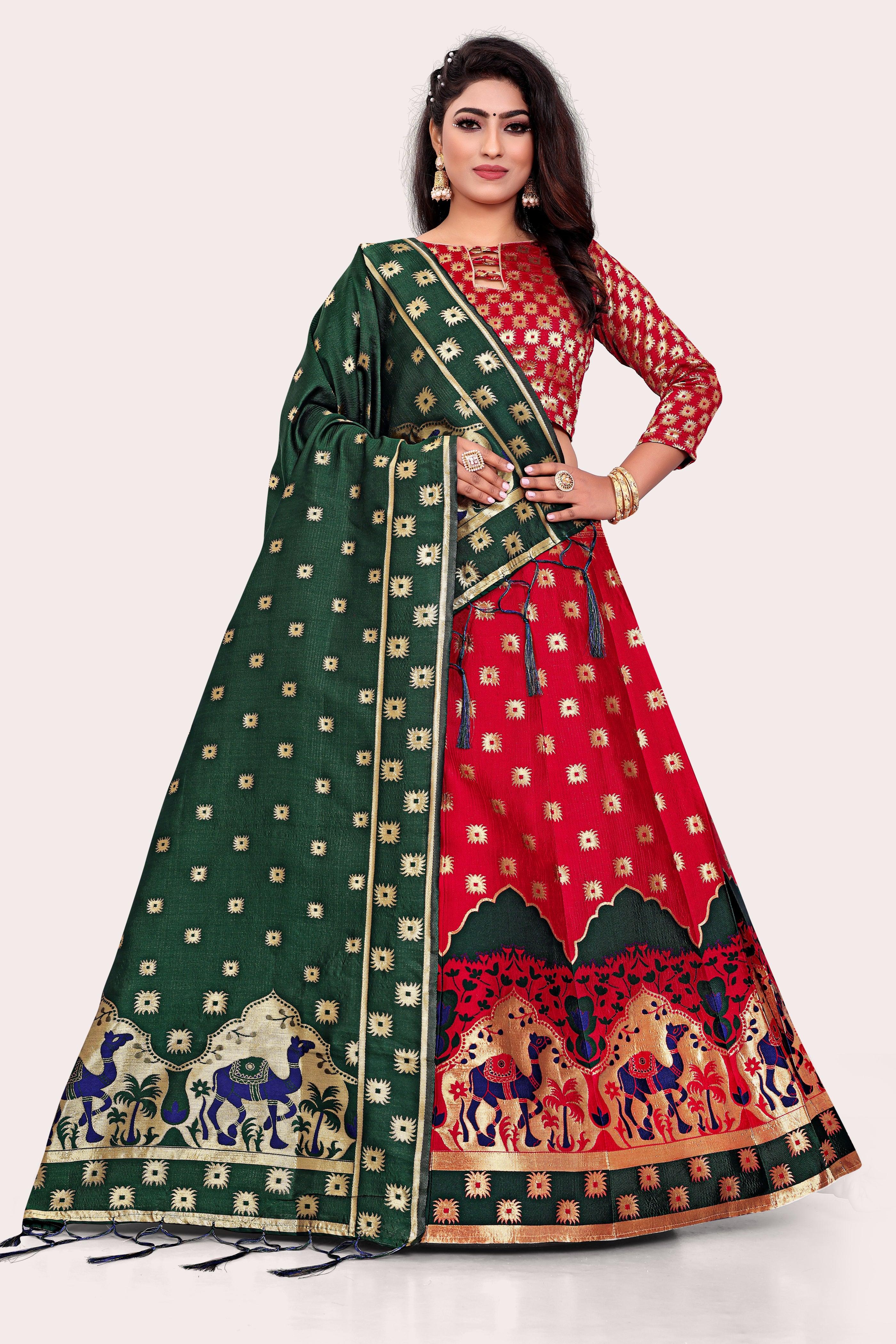 Timeless Treasure: Banarasi Lehenga Choli Set with Dupatta - Decize Clothing