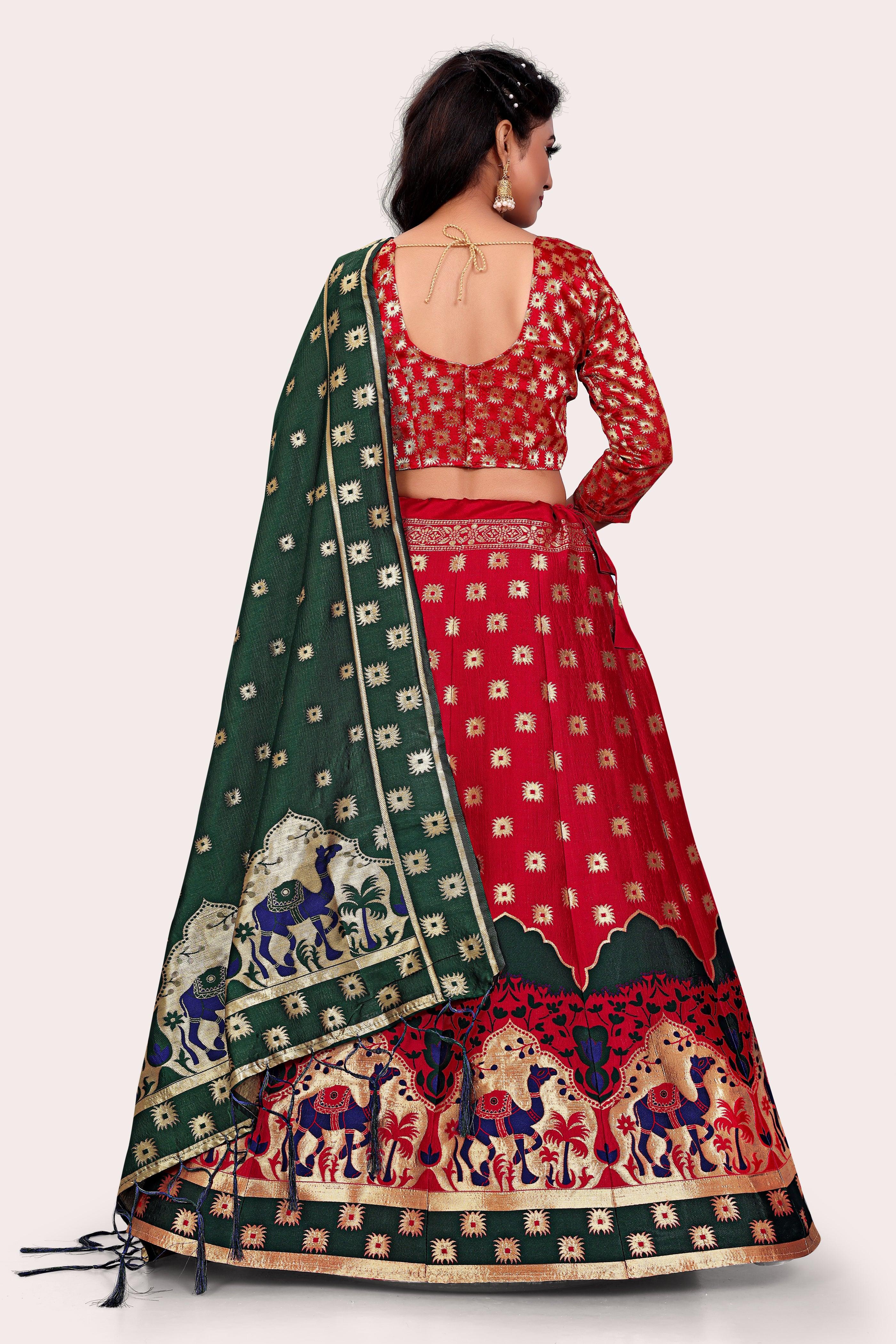 Timeless Treasure: Banarasi Lehenga Choli Set with Dupatta - Decize Clothing