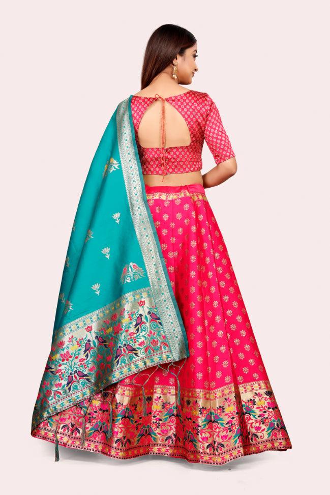 Exquisite Elegance: Banarasi Lehenga Choli with Dupatta - Decize Clothing