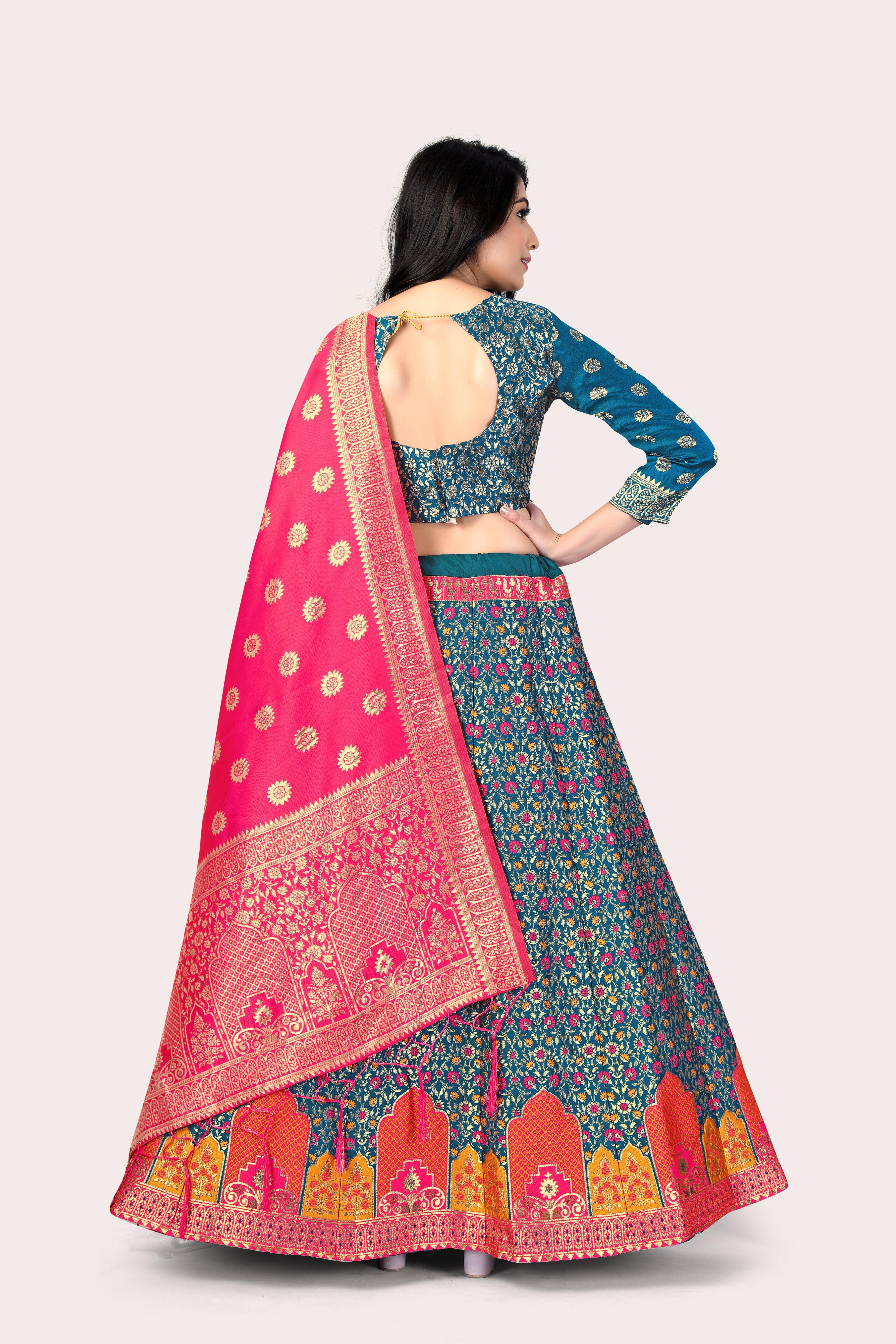 Timeless Treasure: Banarasi Lehenga Choli Set - Decize Clothing