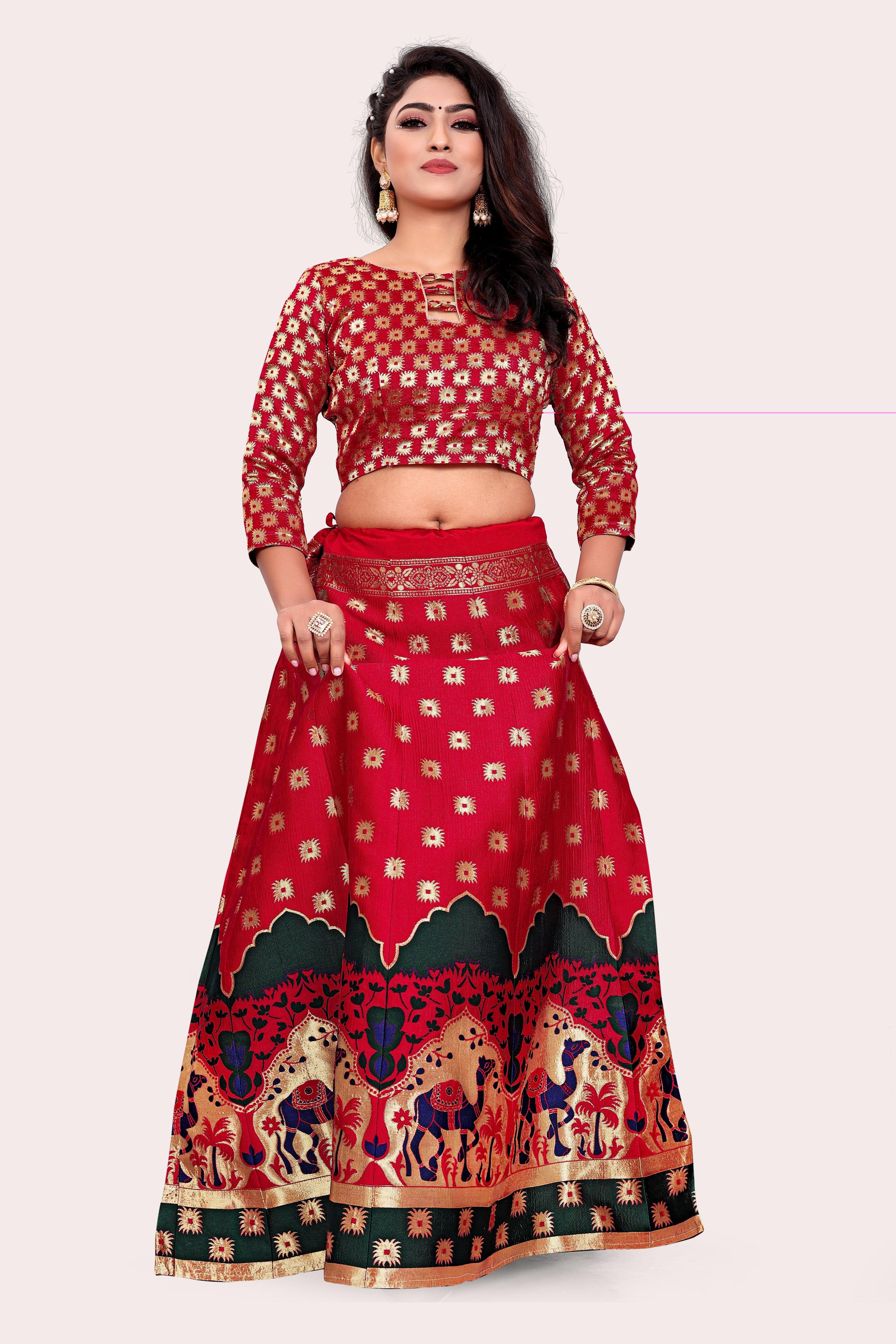 Timeless Treasure: Banarasi Lehenga Choli Set with Dupatta - Decize Clothing