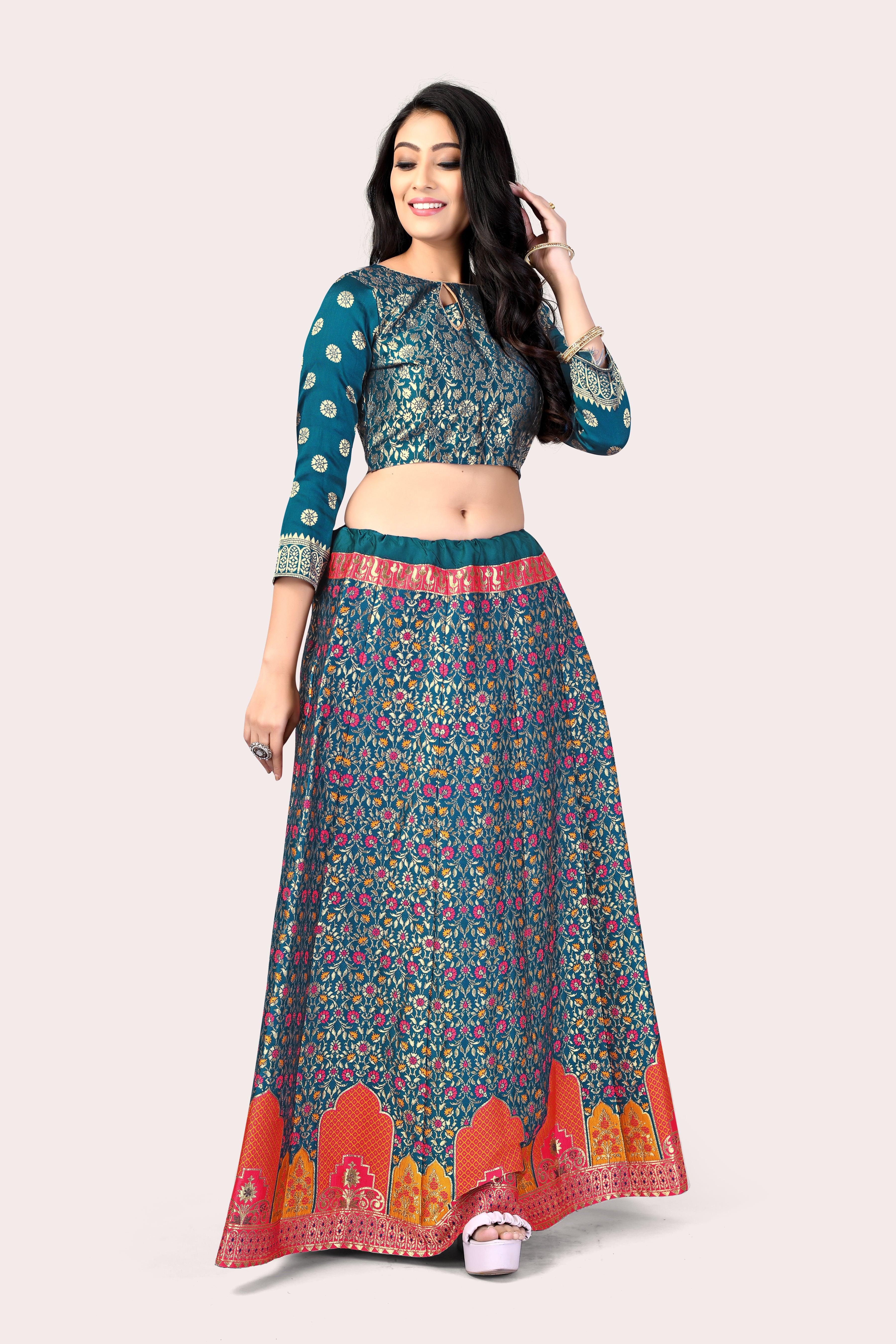 Timeless Treasure: Banarasi Lehenga Choli Set - Decize Clothing