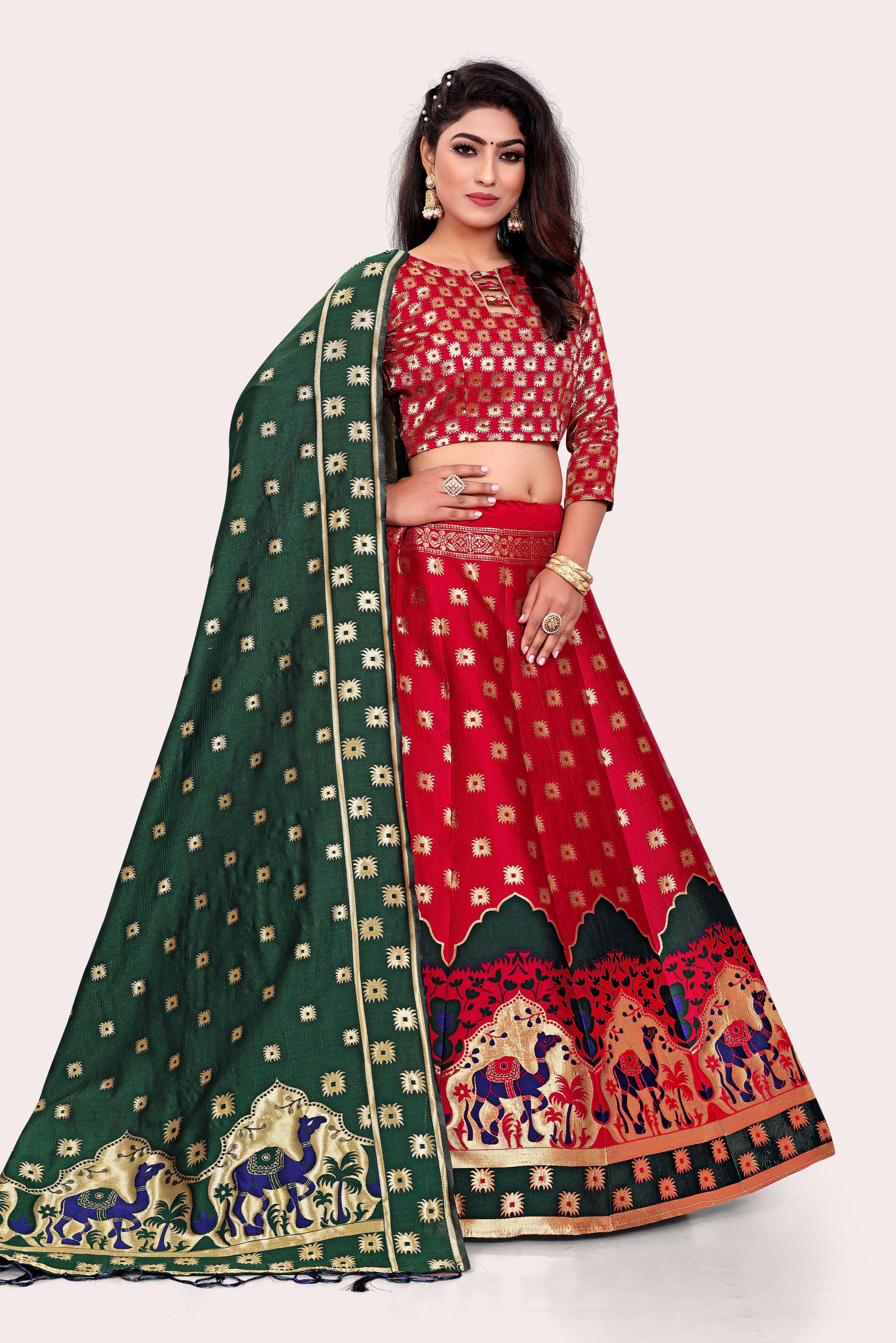 Timeless Treasure: Banarasi Lehenga Choli Set with Dupatta - Decize Clothing