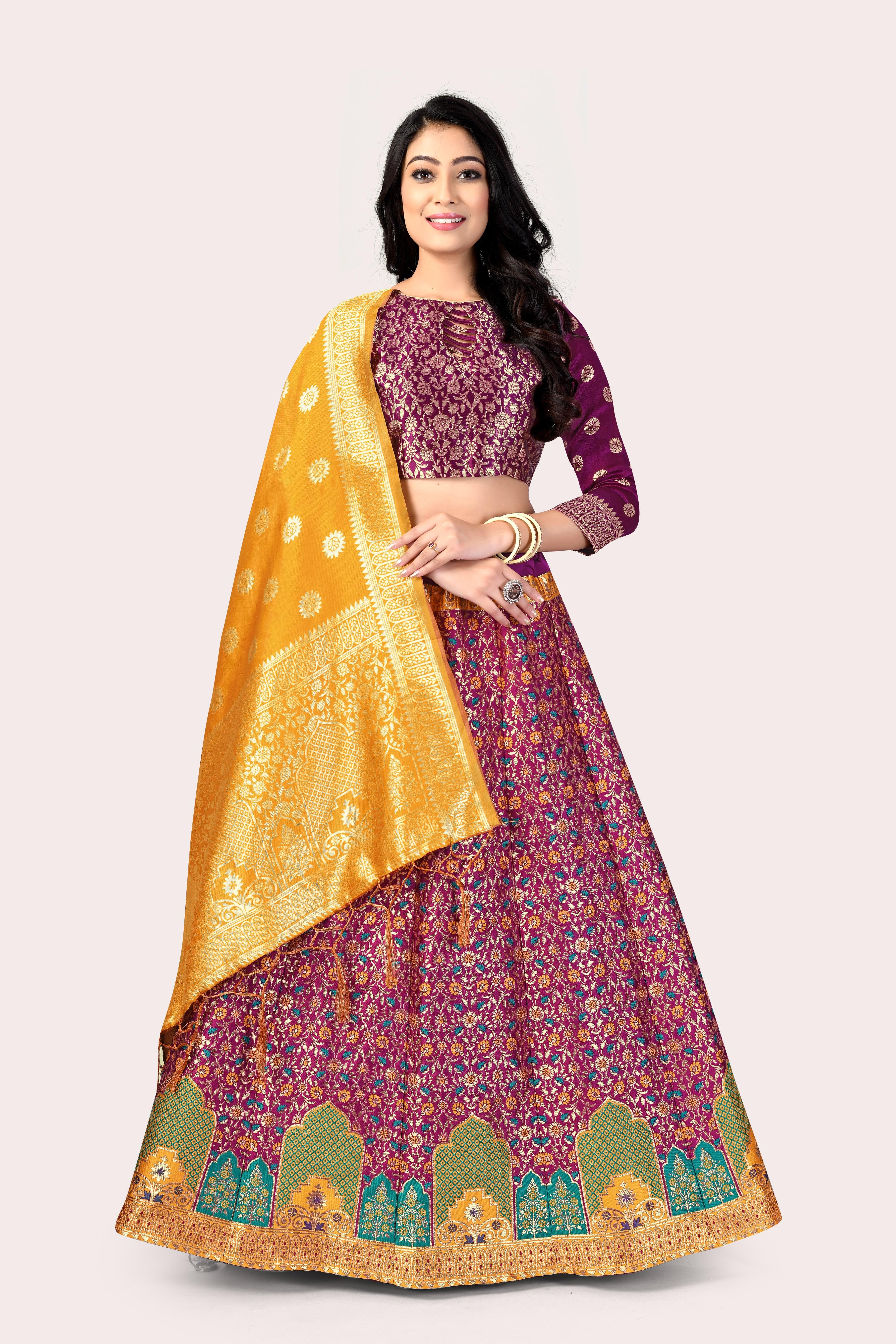 Timeless Treasure: Banarasi Lehenga Choli Set - Decize Clothing