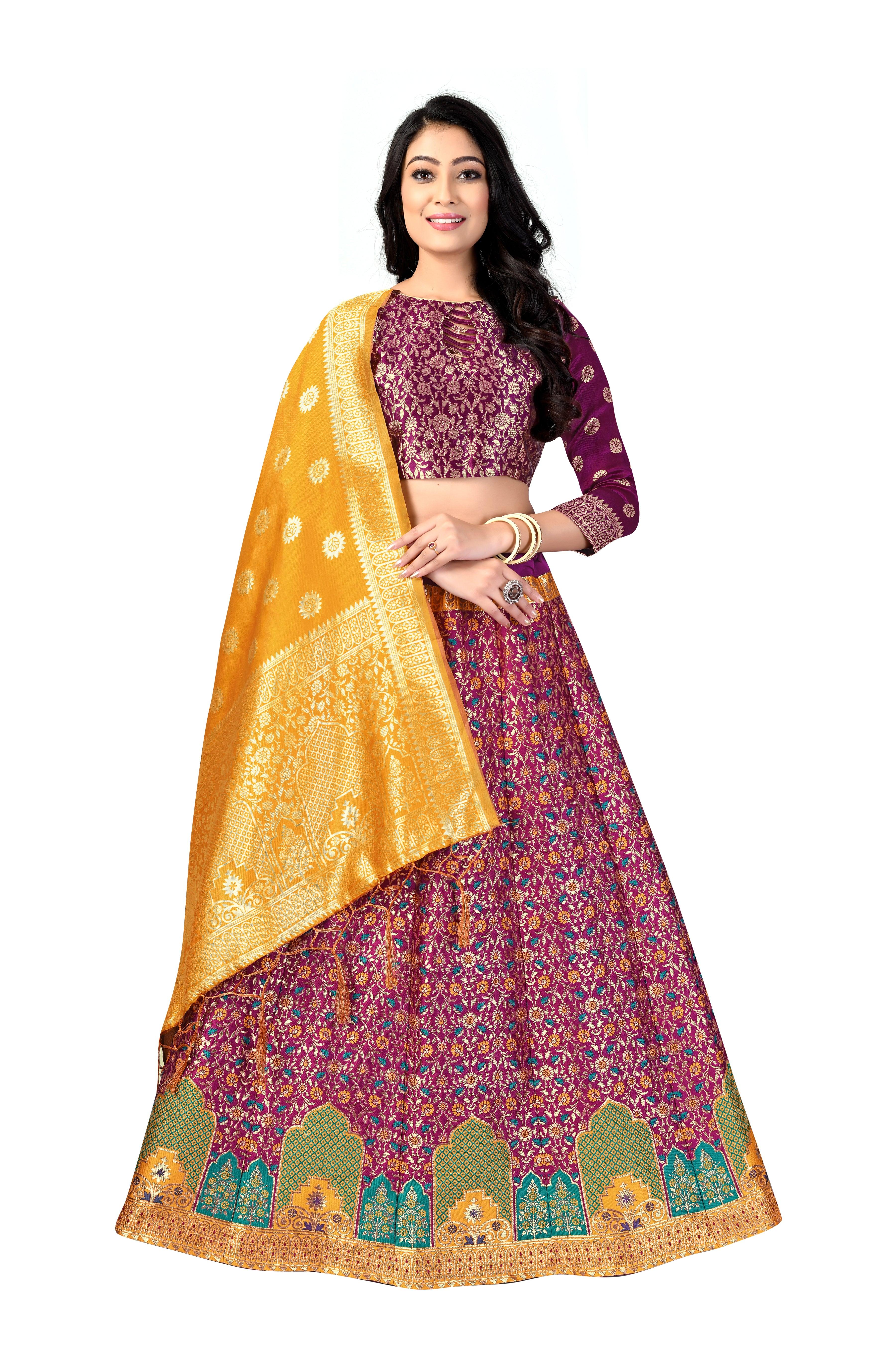 Timeless Treasure: Banarasi Lehenga Choli Set - Decize Clothing