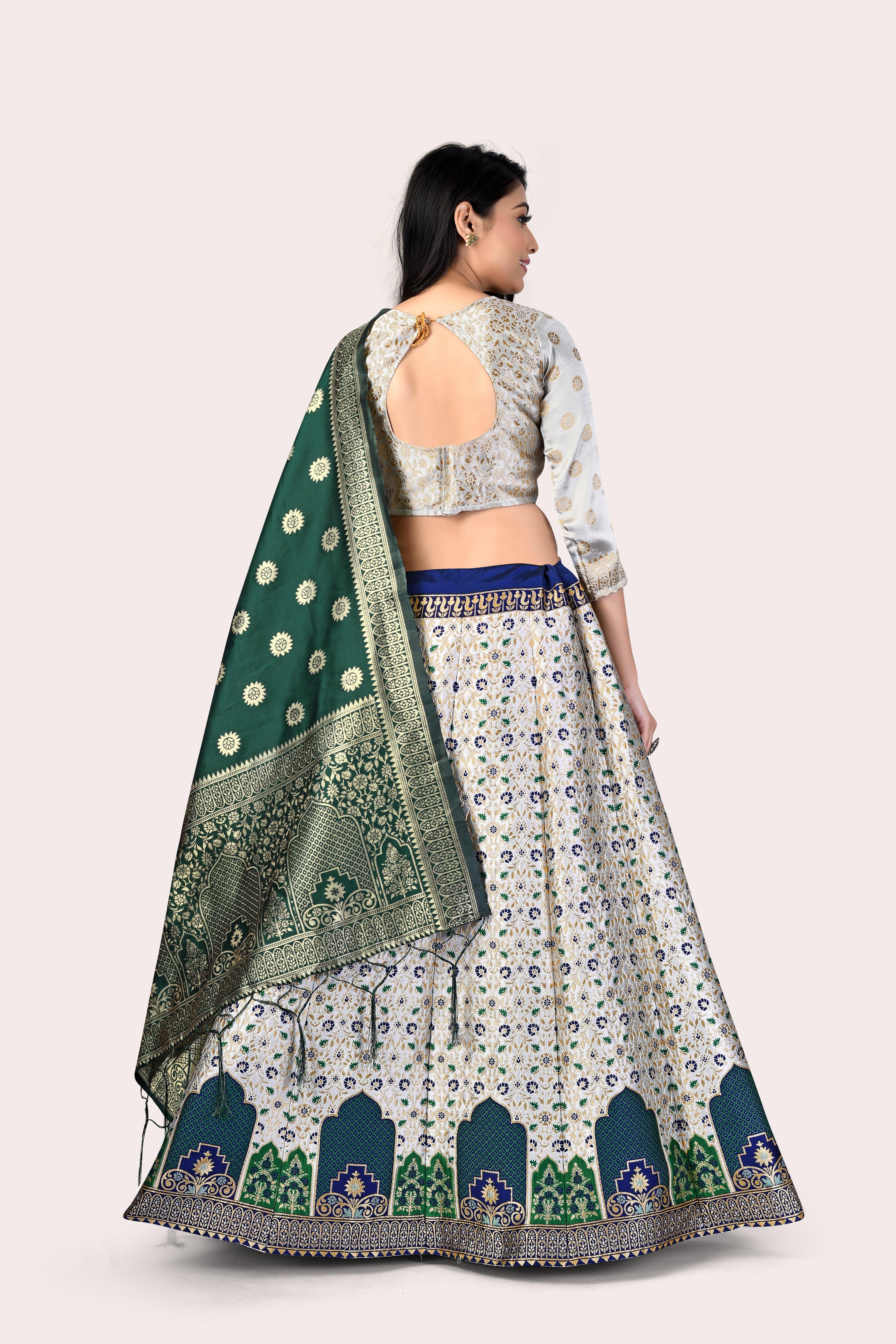 Timeless Treasure: Banarasi Lehenga Choli Set - Decize Clothing