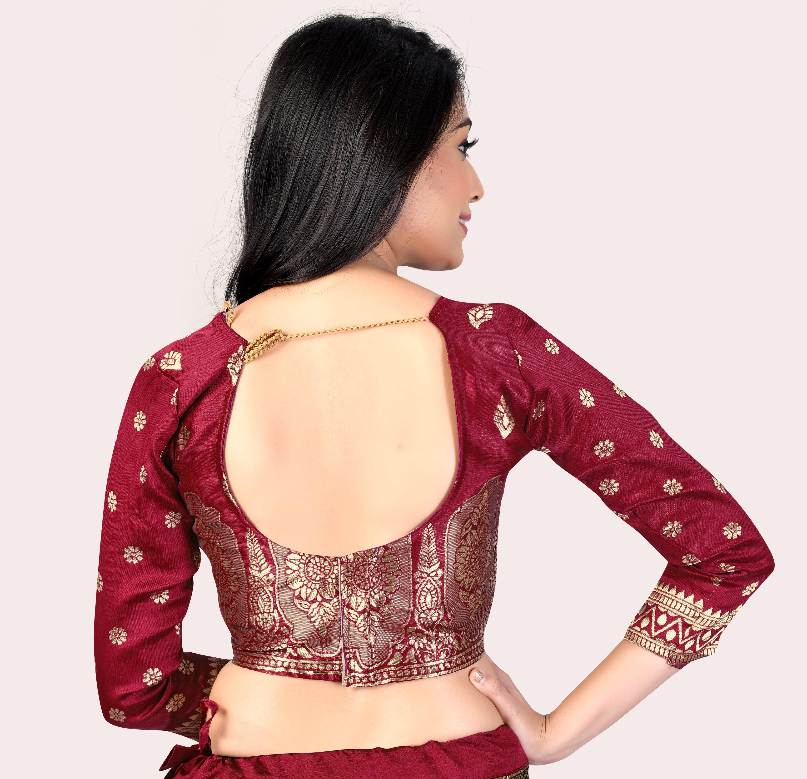 Graceful Grandeur: Banarasi Lehenga Choli Set with Veil - Decize Clothing