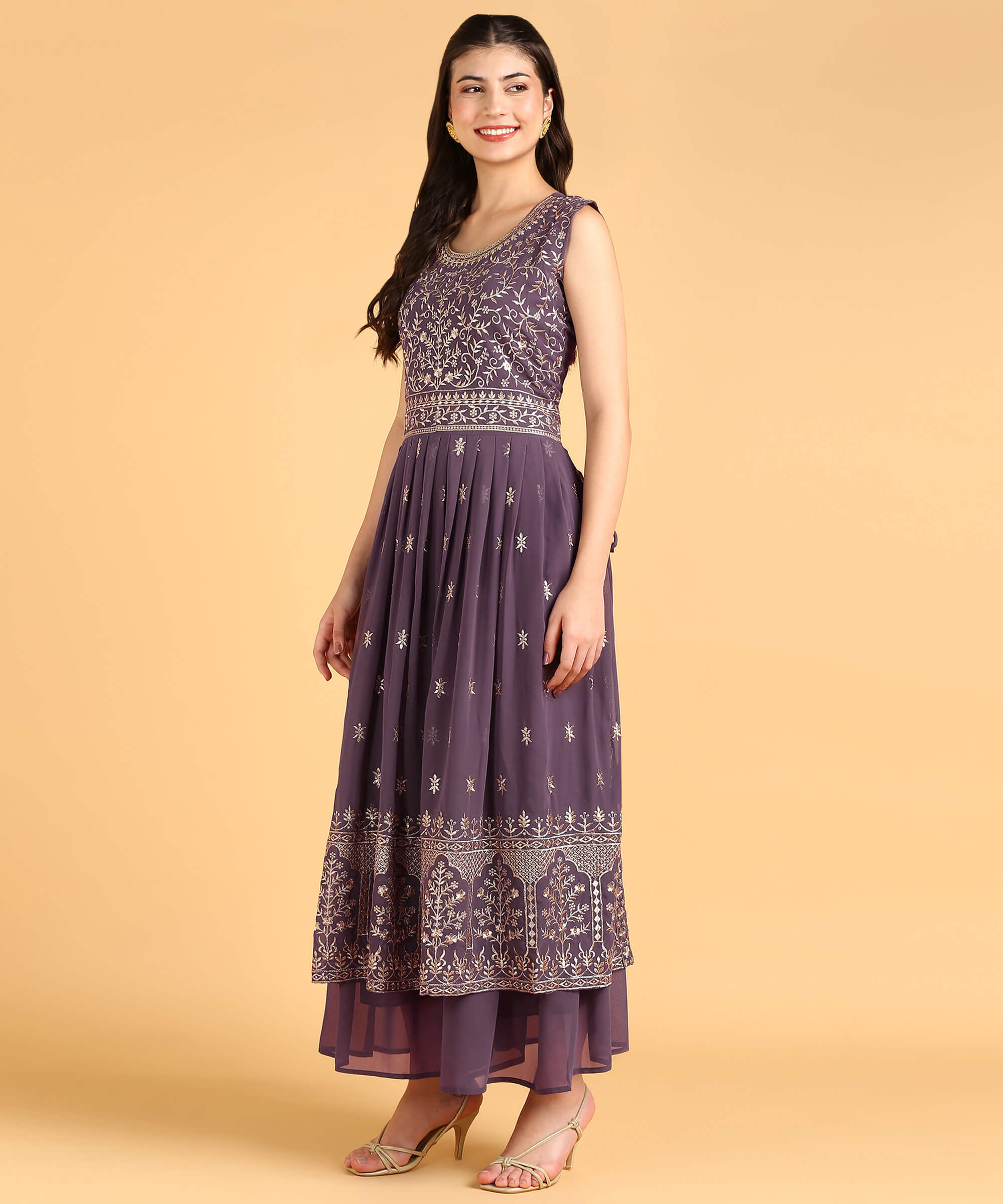 Mauve Kurti Set