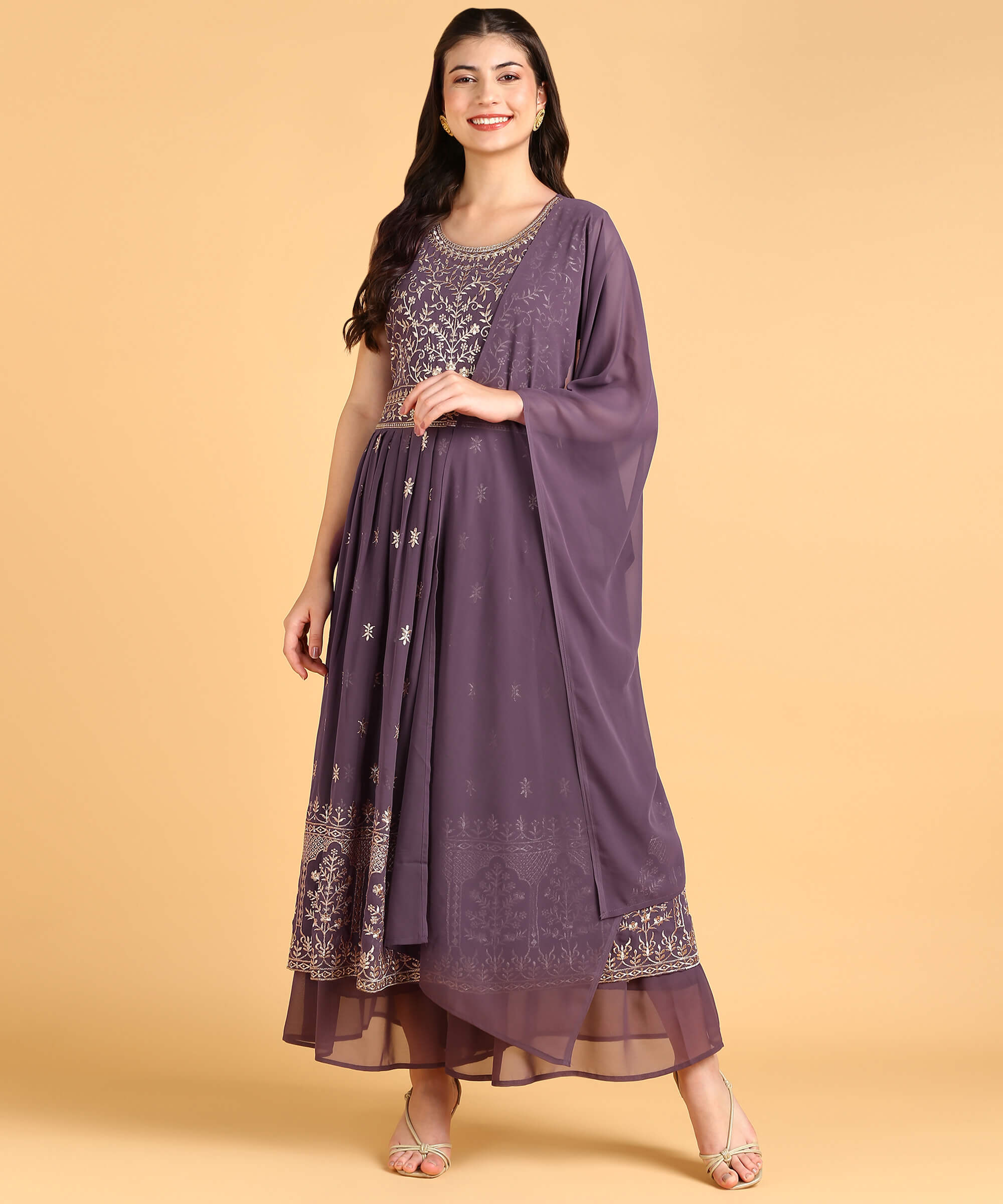 Mauve Kurti Set