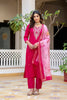 Sara Motifs Embroidered Silk Kurta with Trouser & Dupatta