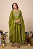 Shagun Embroidered Pure Cotton Anarkali Kurta Set With Dupatta