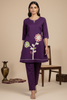 Sun Flower Pure Cotton Applique Embroidered Co-ord Set